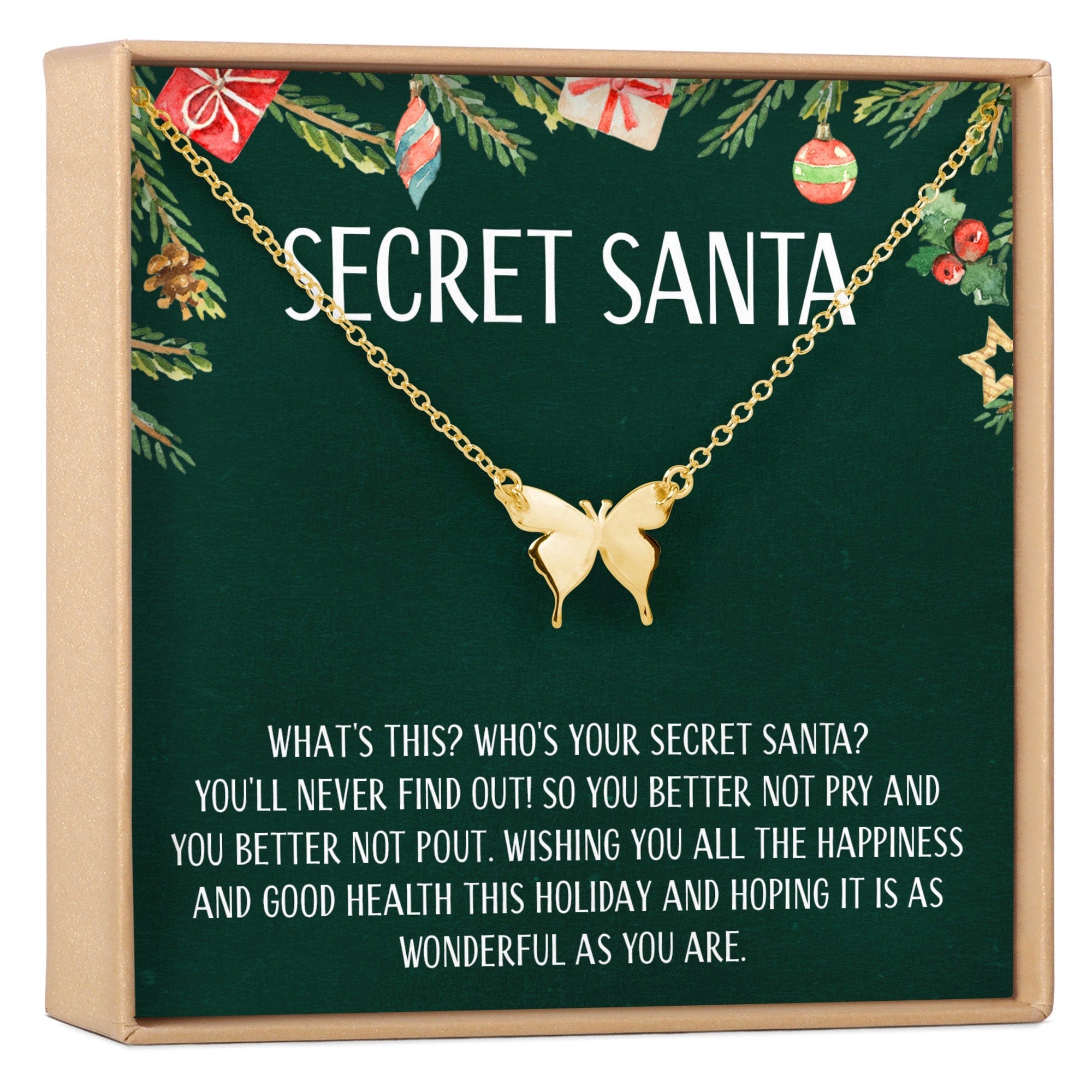 SECRET SANTA GIFT BUTTERFLY PENDANT NECKLACE