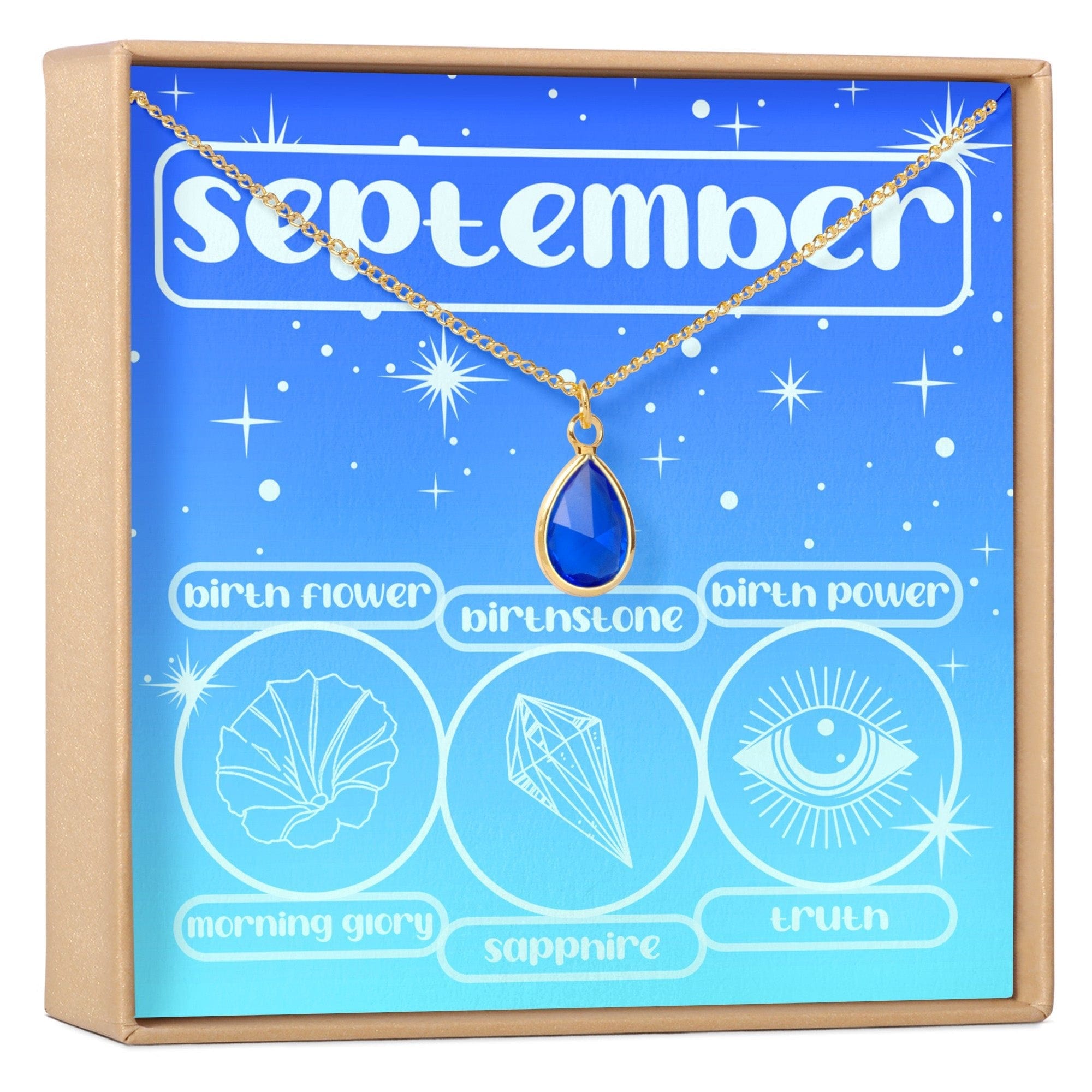 SEPTEMBER BIRTHDAY GEMSTONE NECKLACE