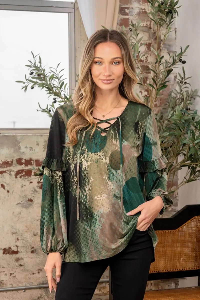 Snakeskin Print Top Women&amp;#39;s Fashion Long Sleeve Shirt Chic Style