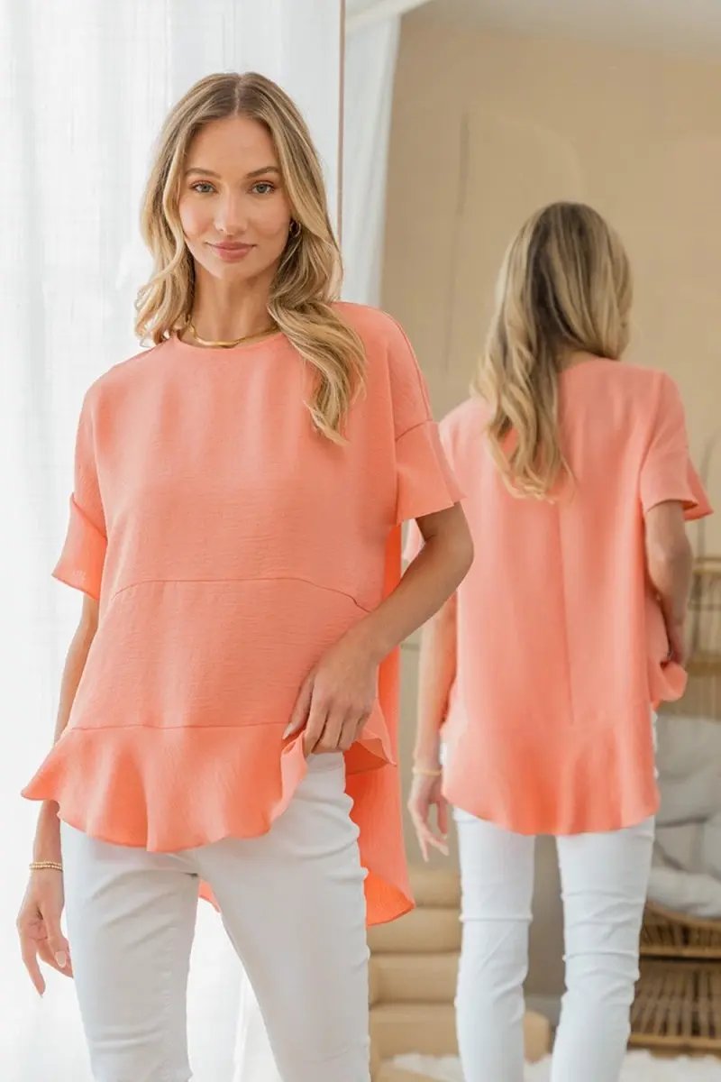 Ruffled Top Women&amp;#39;s Fashion Casual Shirt Cute &amp;amp; Comfy