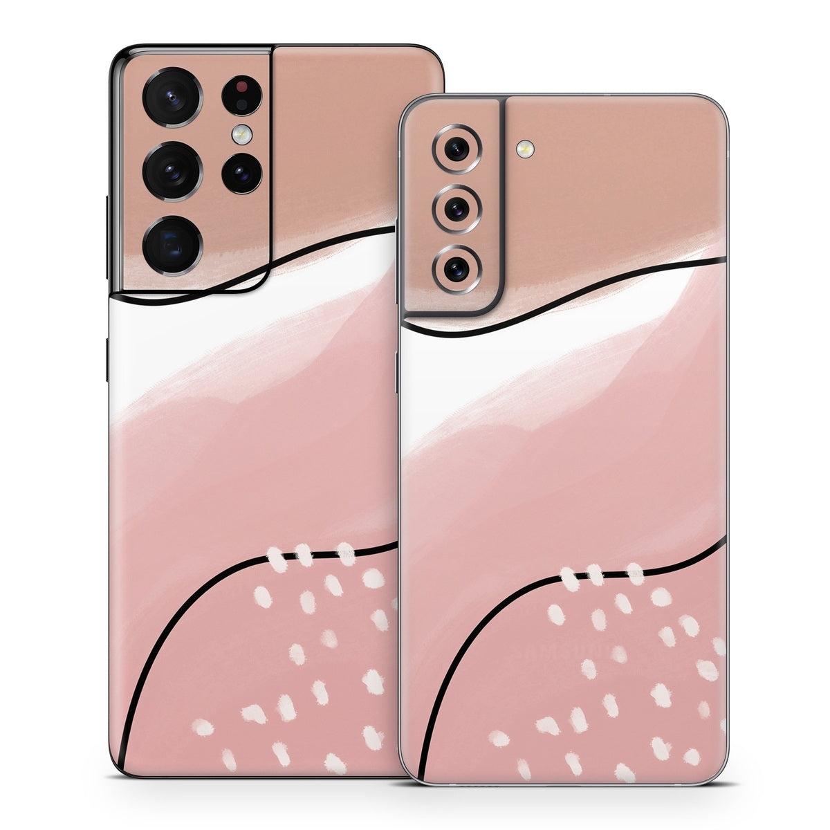 Abstract Pink and Brown - Samsung Galaxy S21 Skin