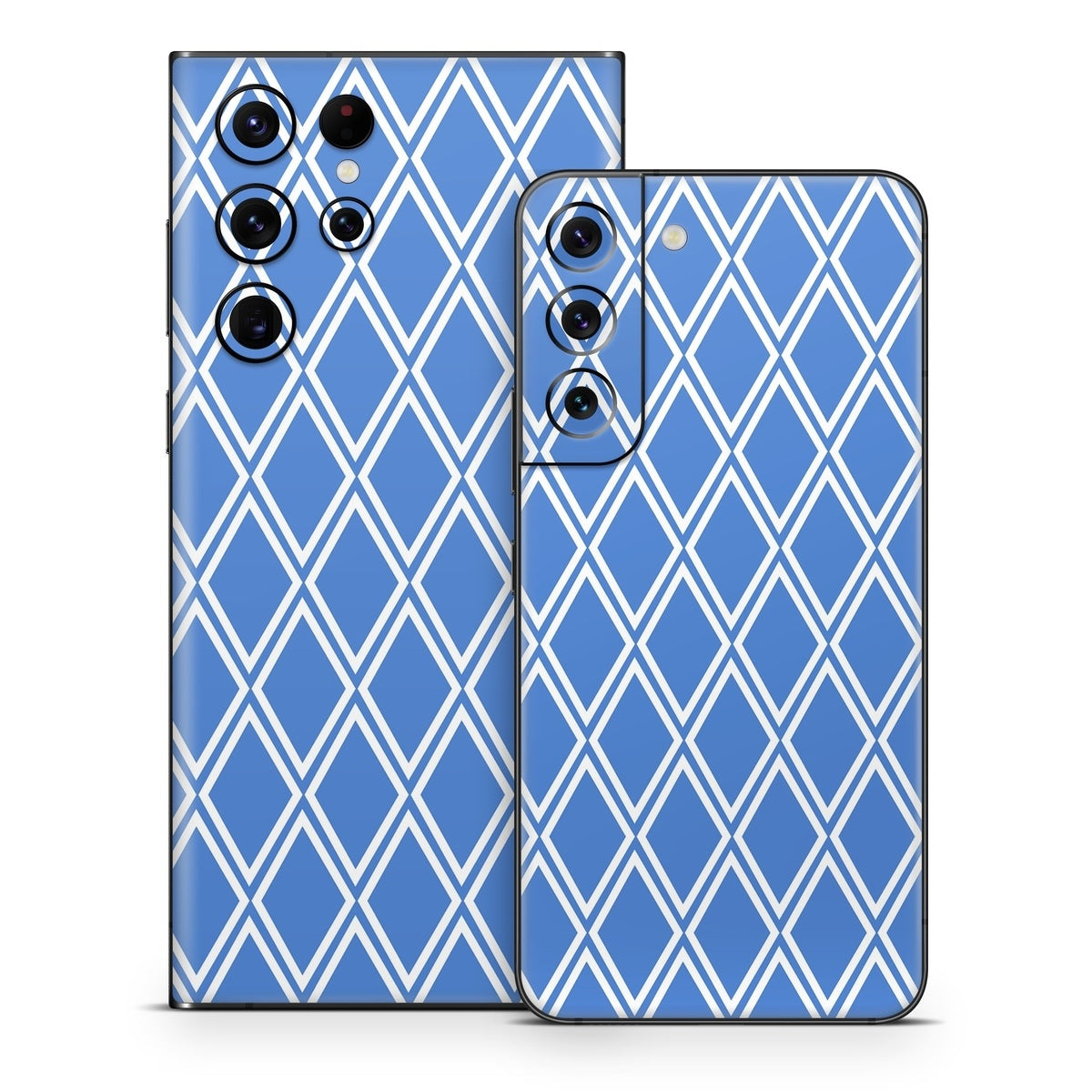 Blue Checks - Samsung Galaxy S22 Skin