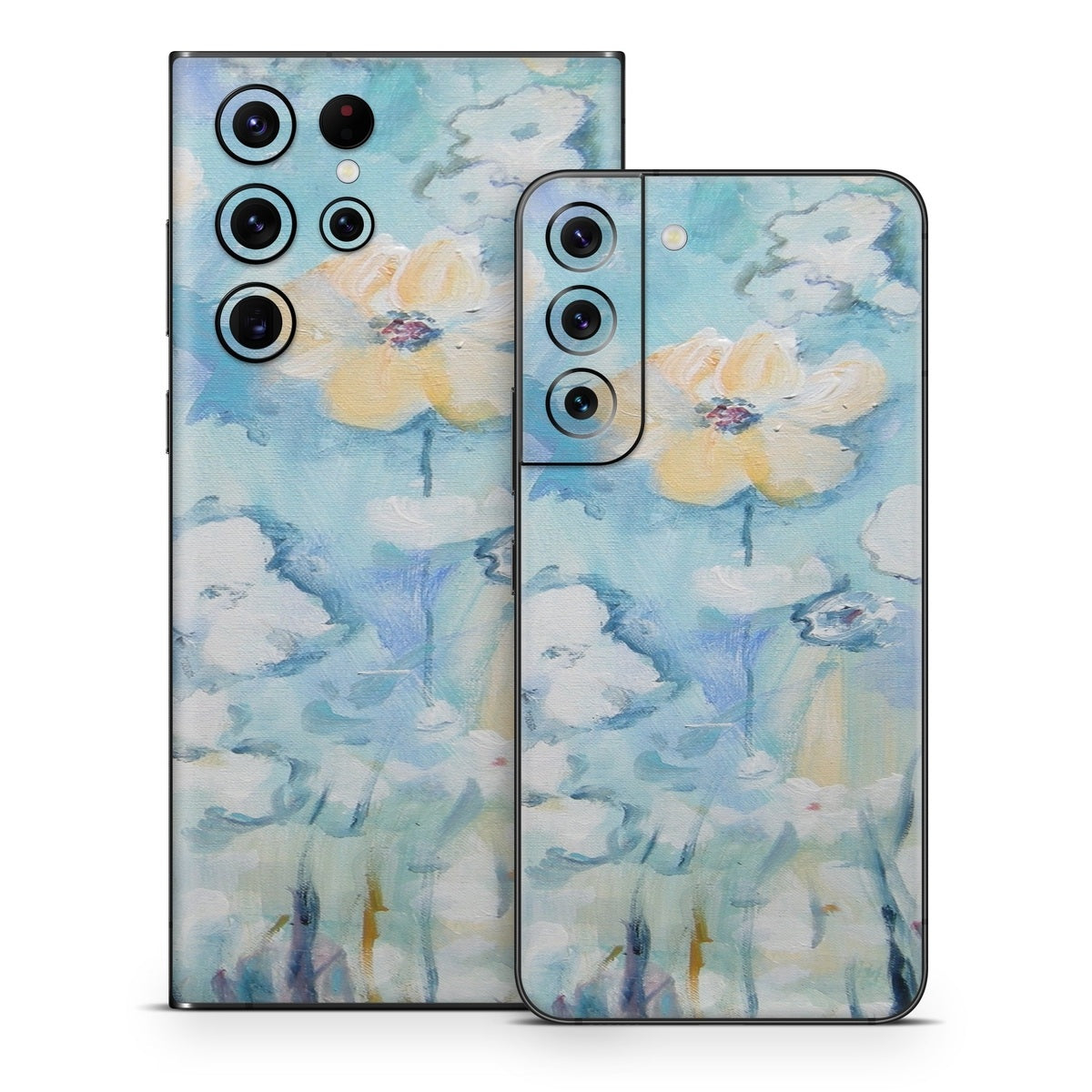 White &amp;amp; Blue - Samsung Galaxy S22 Skin