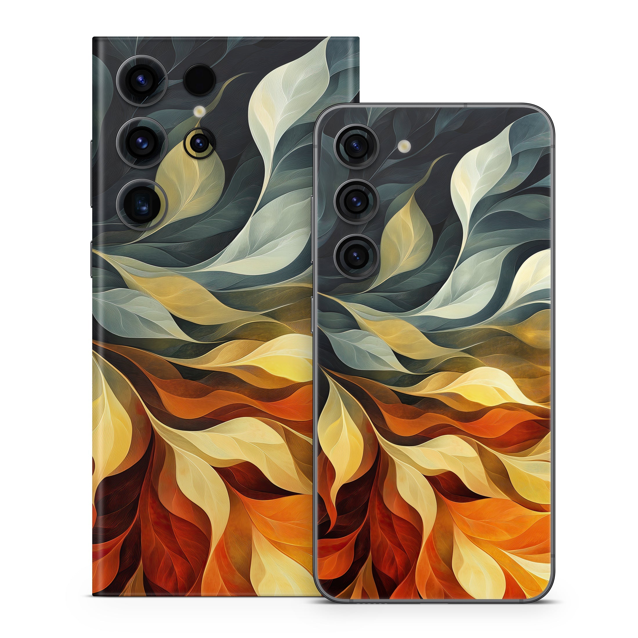 Orange and Charcoal - Samsung Galaxy S23 Skin