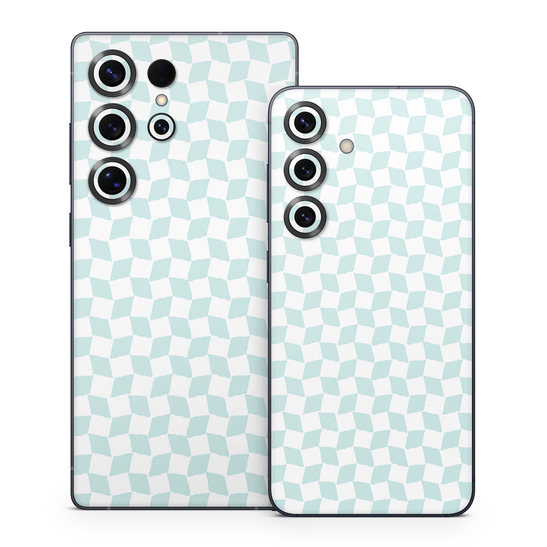 Checker Light Blue - Samsung Galaxy S25 Skin