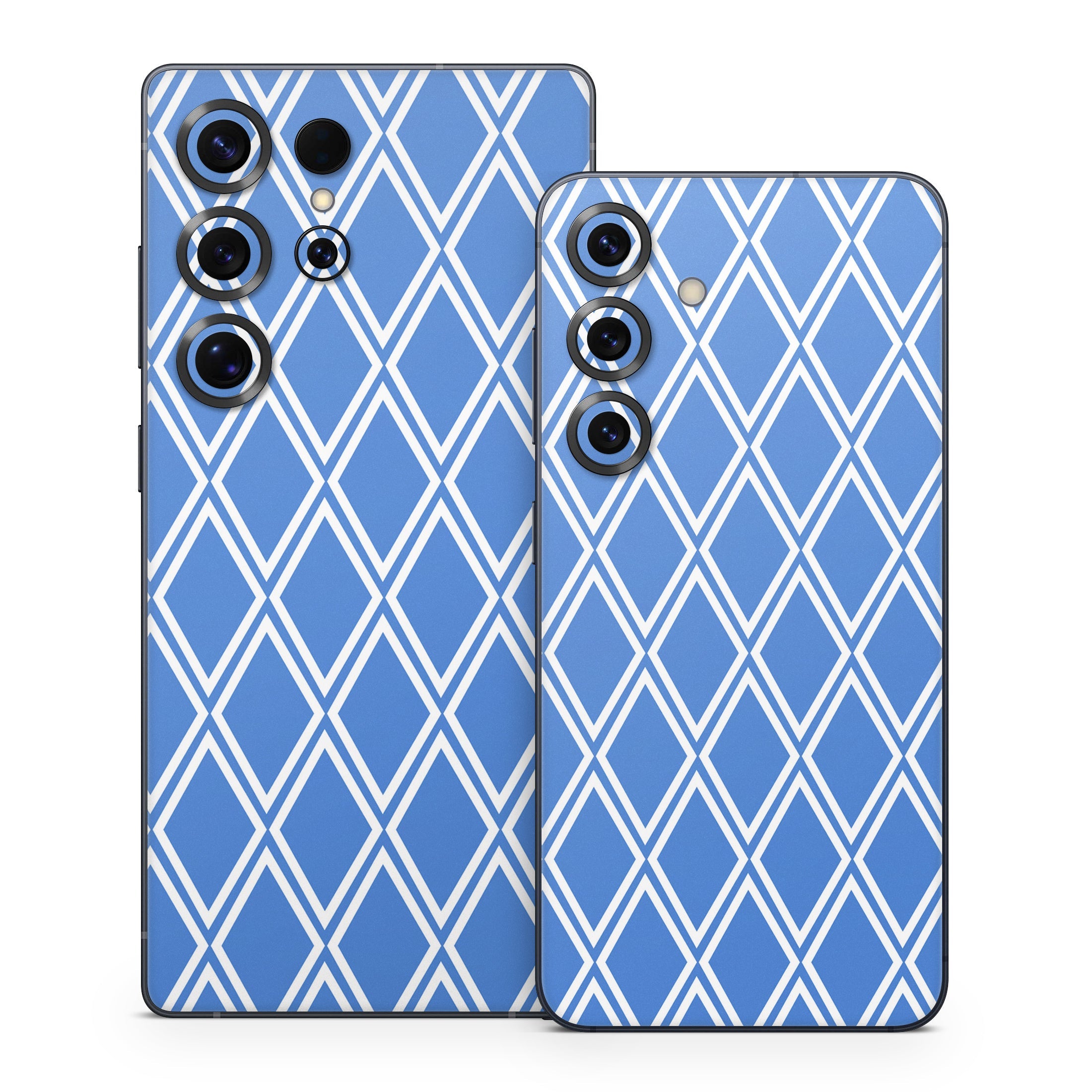 Blue Checks - Samsung Galaxy S25 Skin
