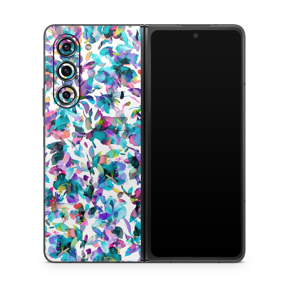 Aquatic Flowers - Samsung Galaxy Z Fold5 Skin