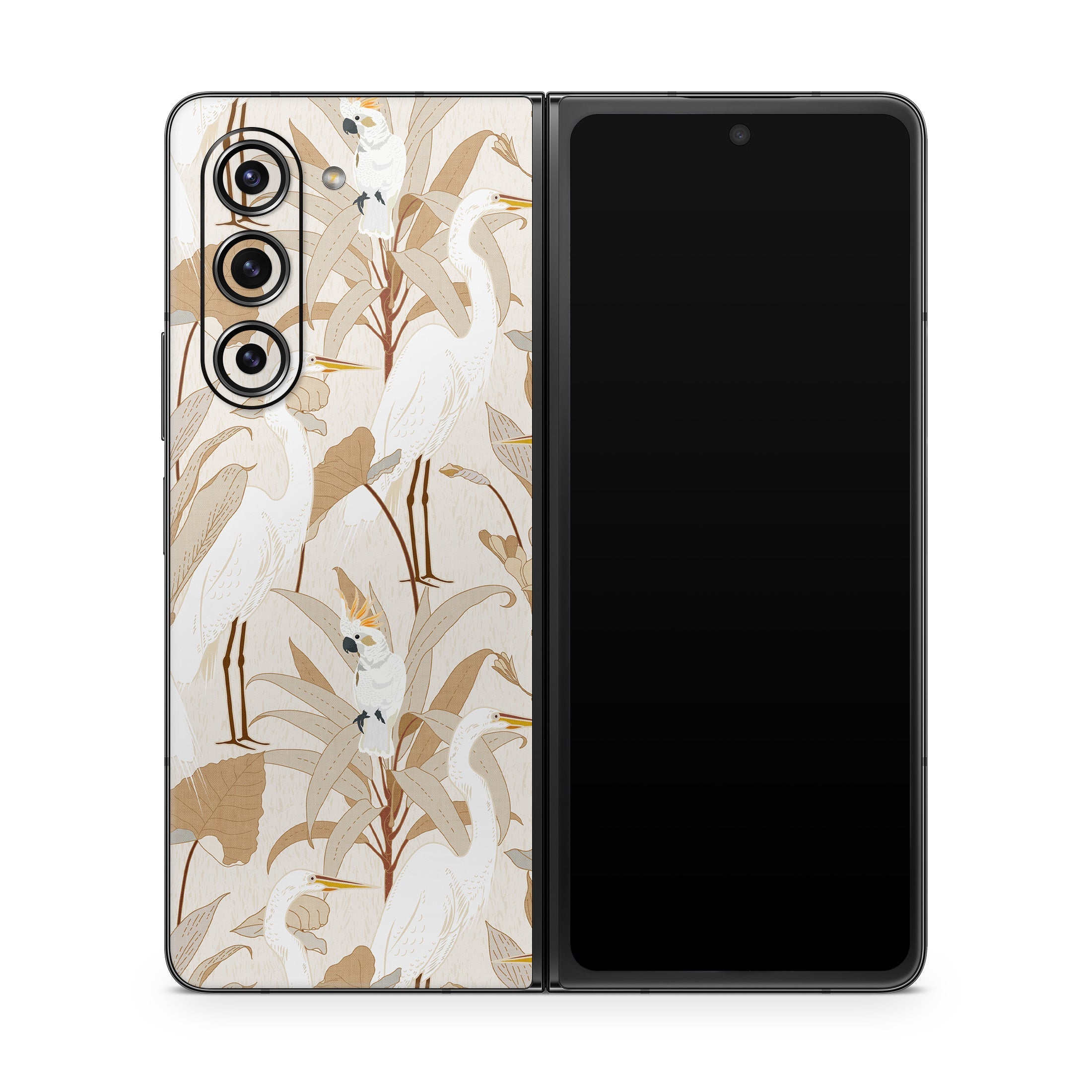 White Cranes Cockatoo - Samsung Galaxy Z Fold5 Skin
