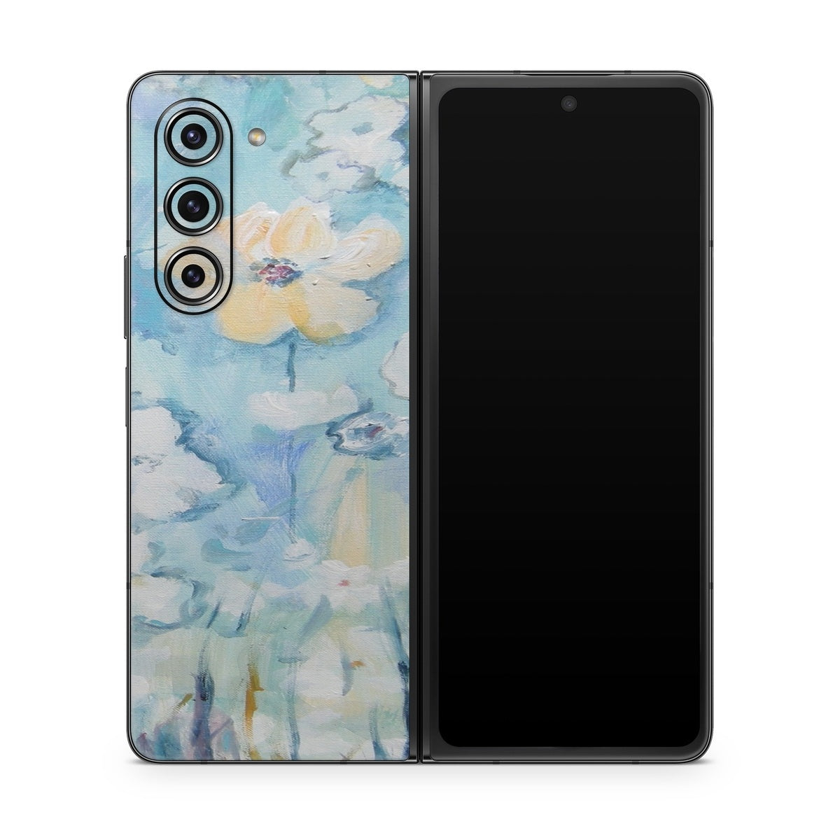 White &amp;amp; Blue - Samsung Galaxy Z Fold5 Skin