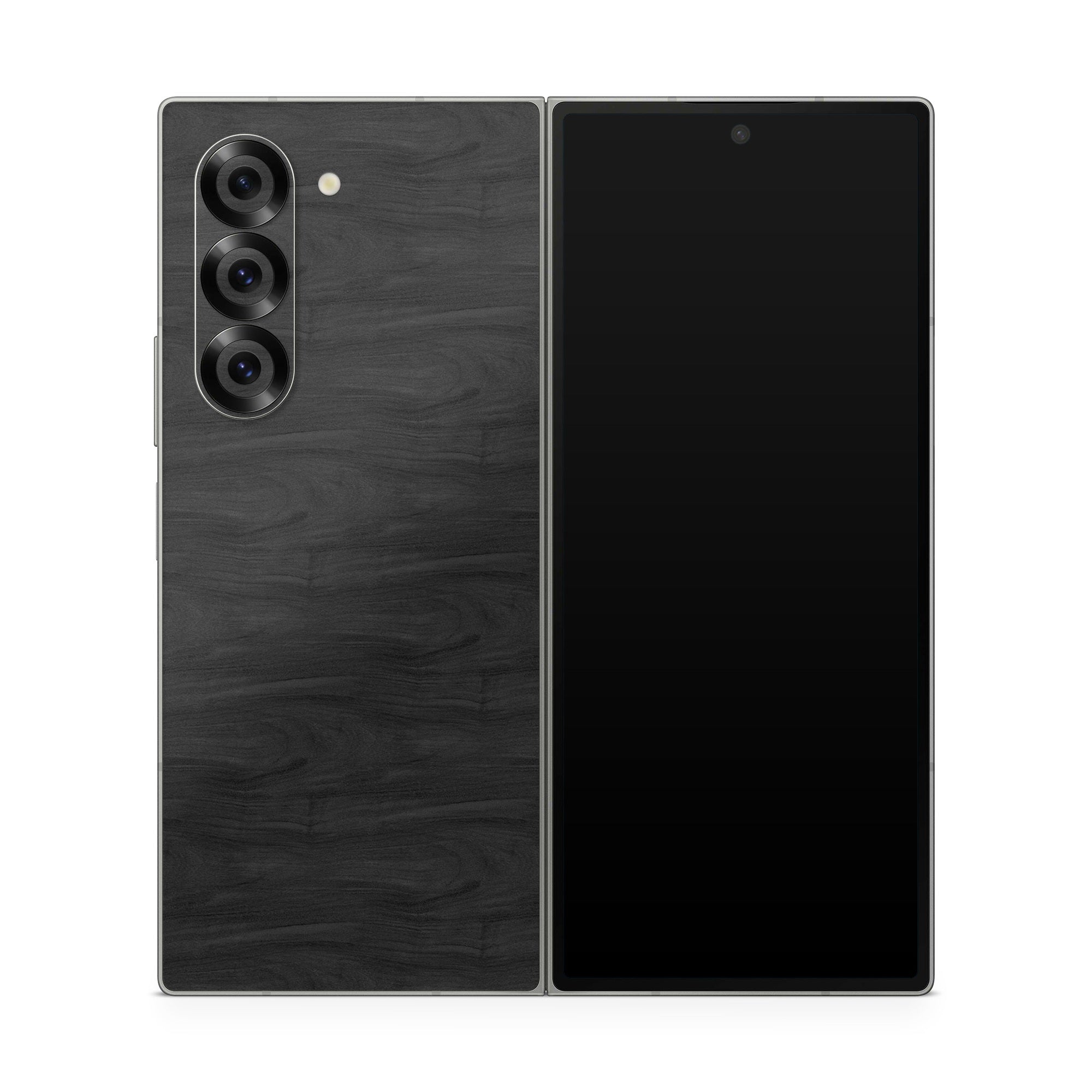 Black Woodgrain - Samsung Galaxy Z Fold6 Skin