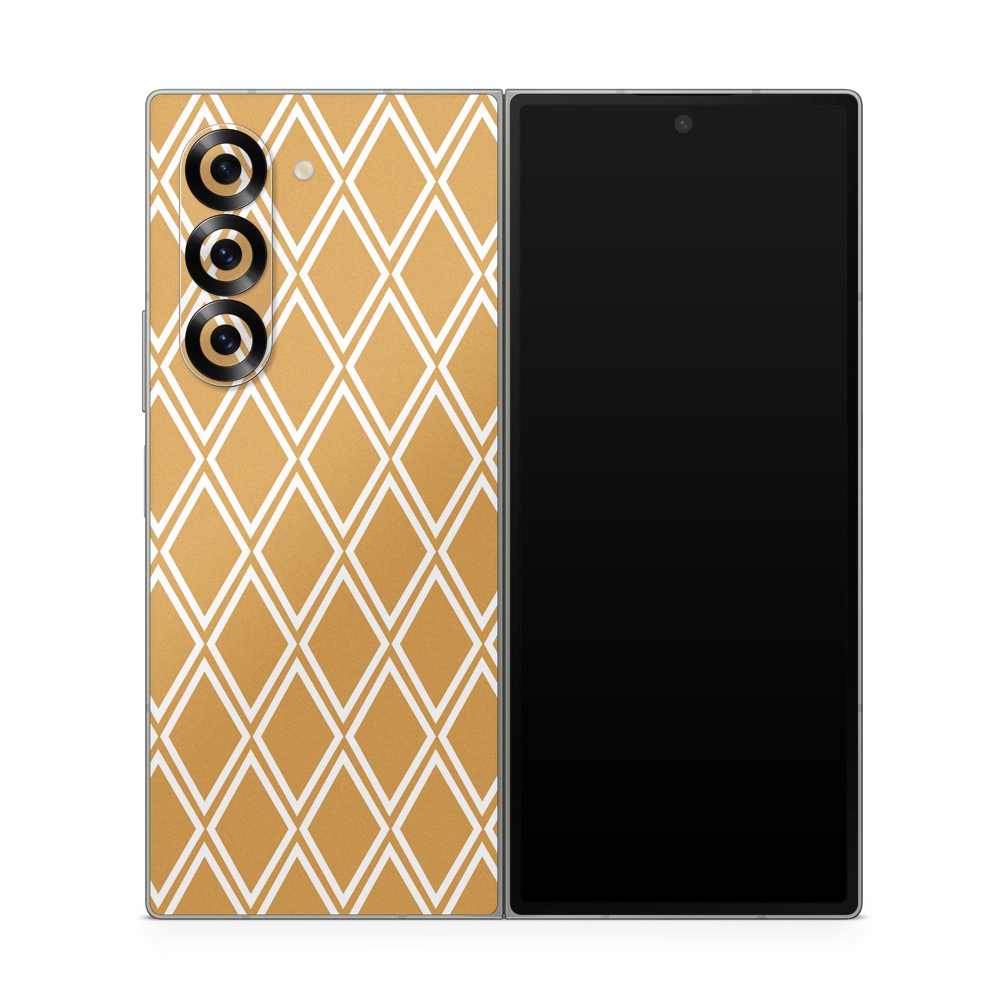 Orange Checks - Samsung Galaxy Z Fold6 Skin