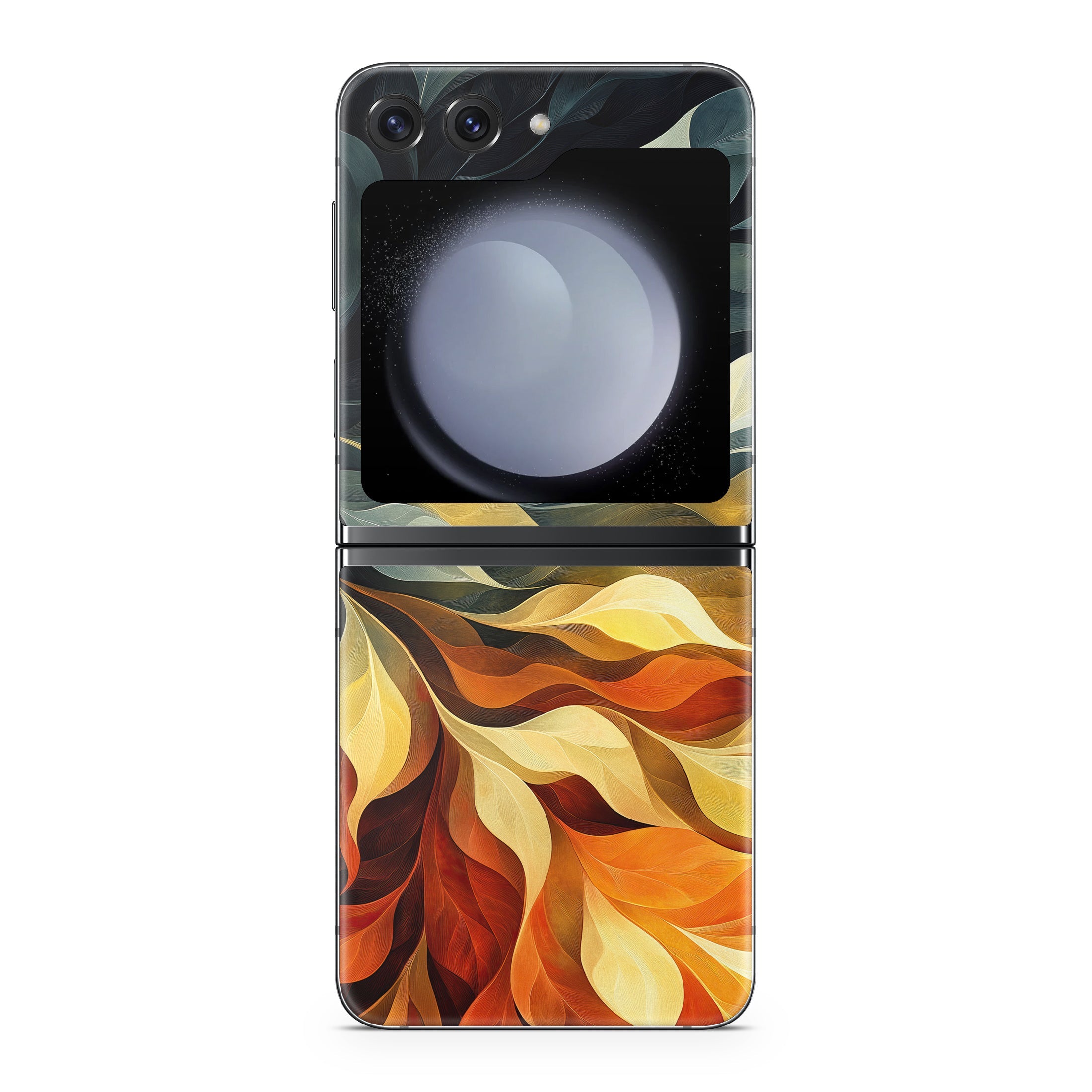 Orange and Charcoal - Samsung Galaxy Z Flip5 Skin