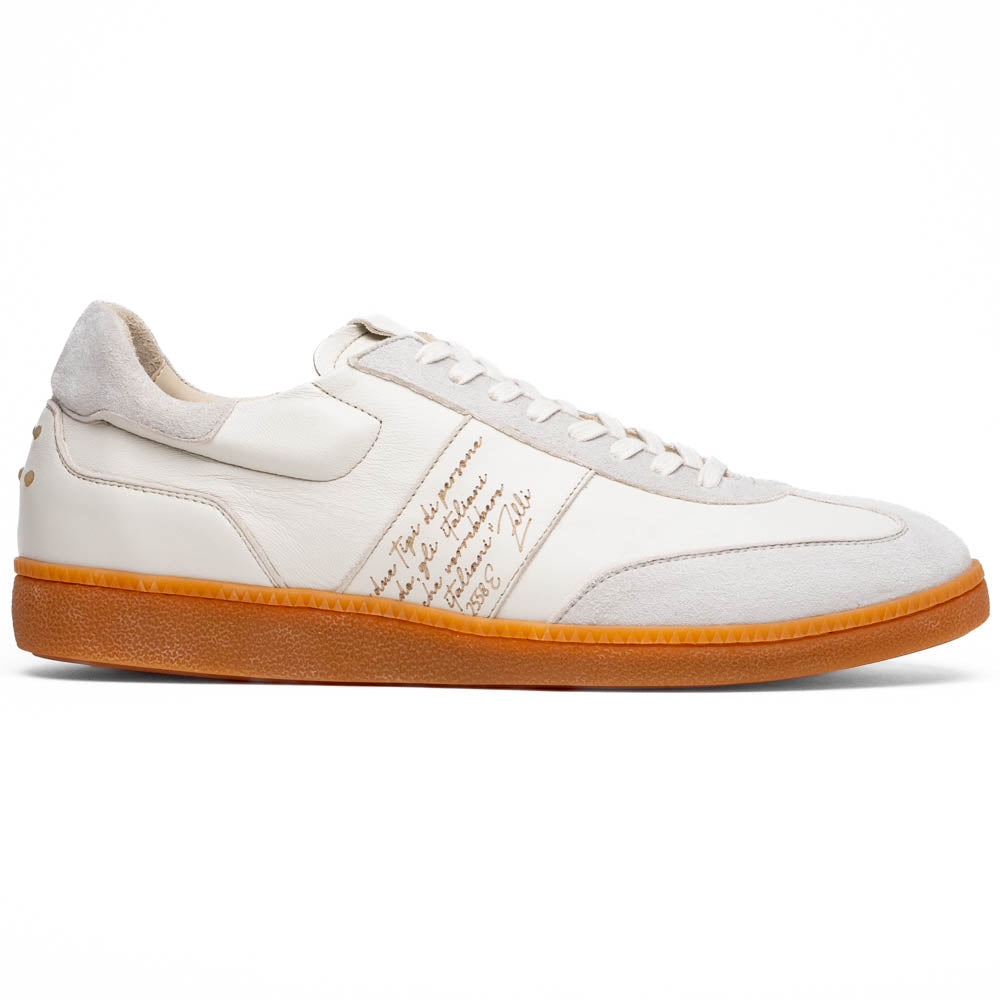 65-400-WHT SHIZZO Signature Leather Sneakers, White