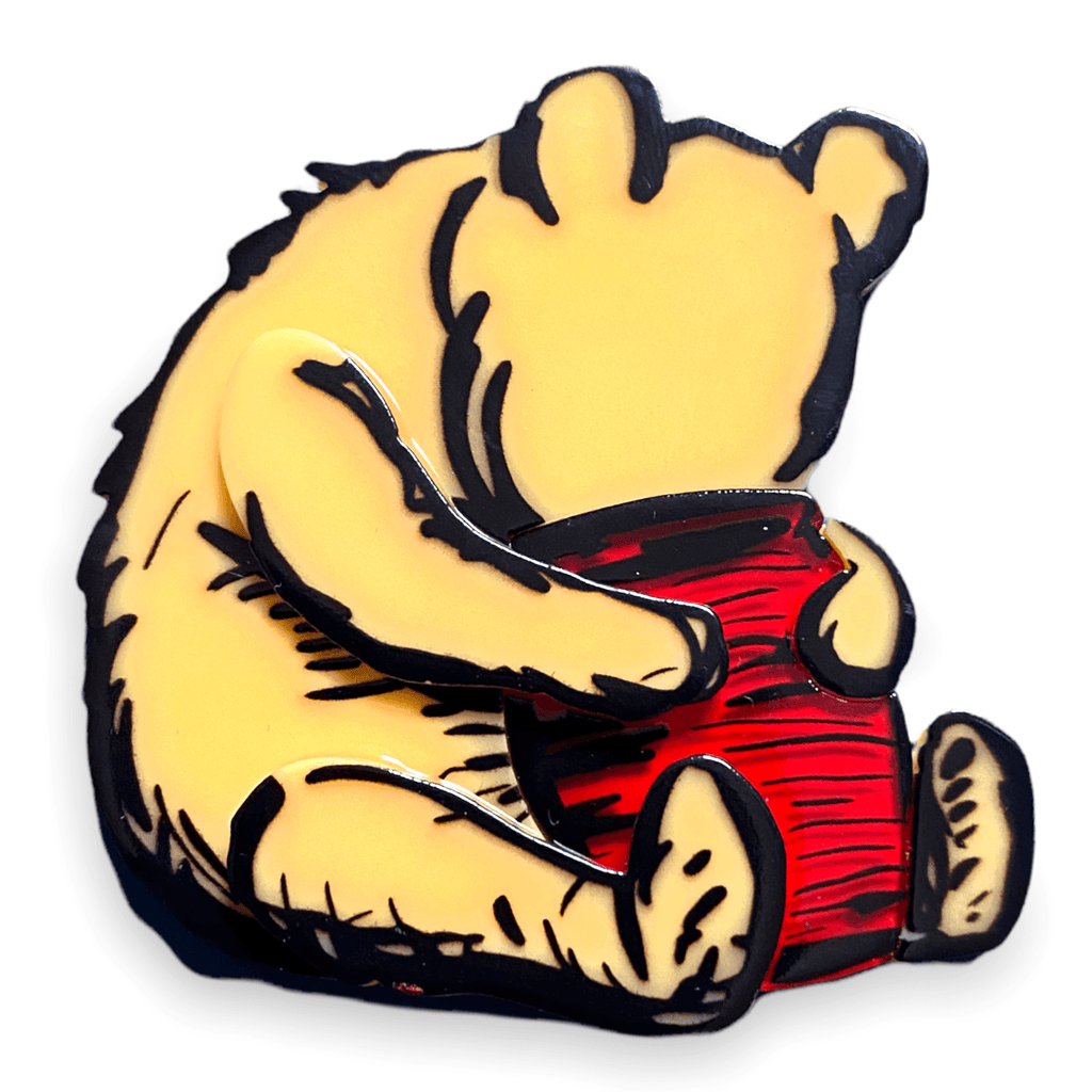 "Silly Old Bear" Brooch by Lipstick & Chrome