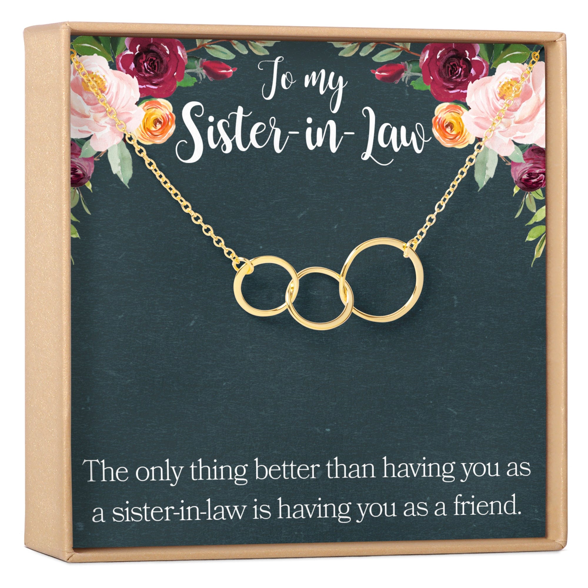 Sister of the Groom Triple Circles Necklace