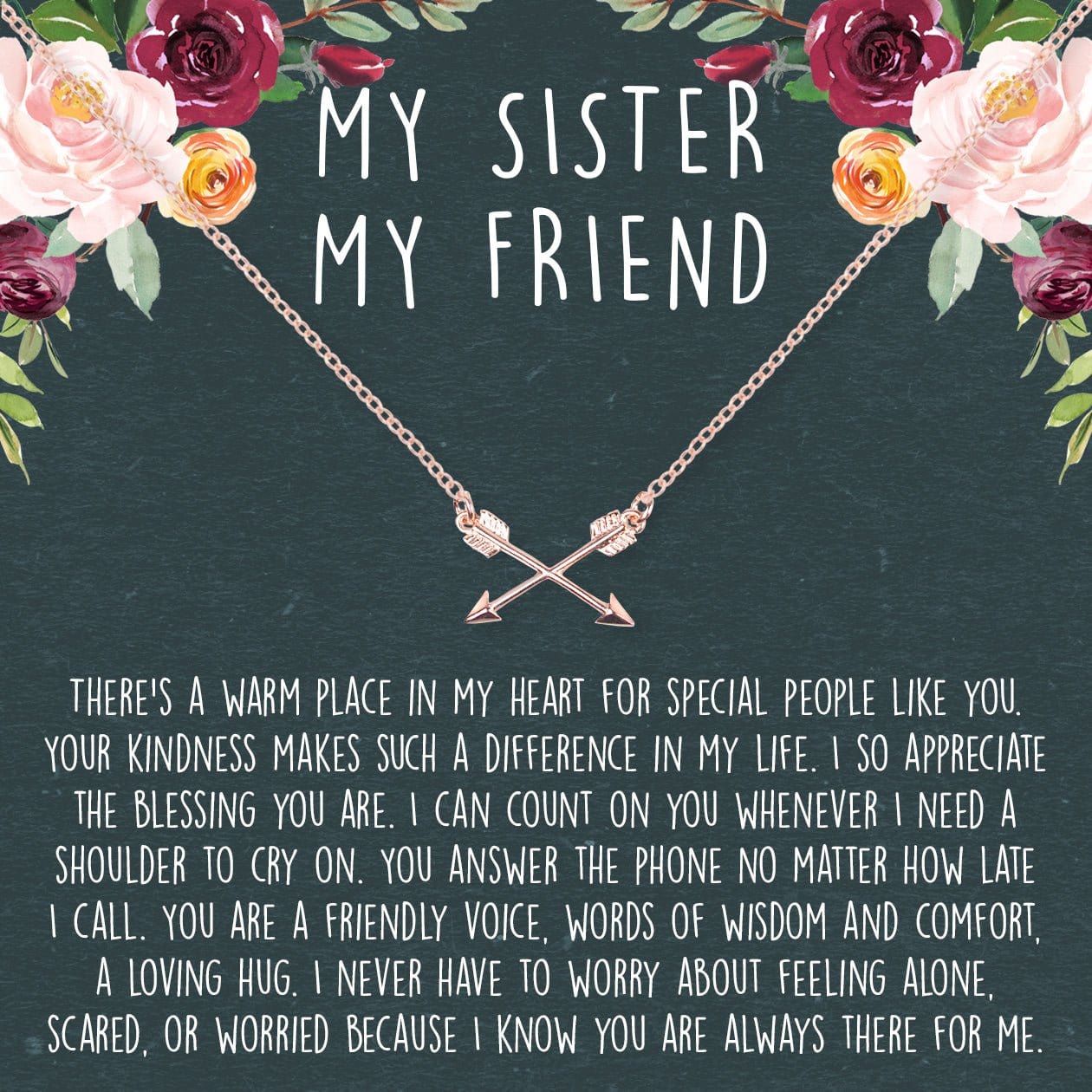 Sisters Double Intersecting Arrows Necklace