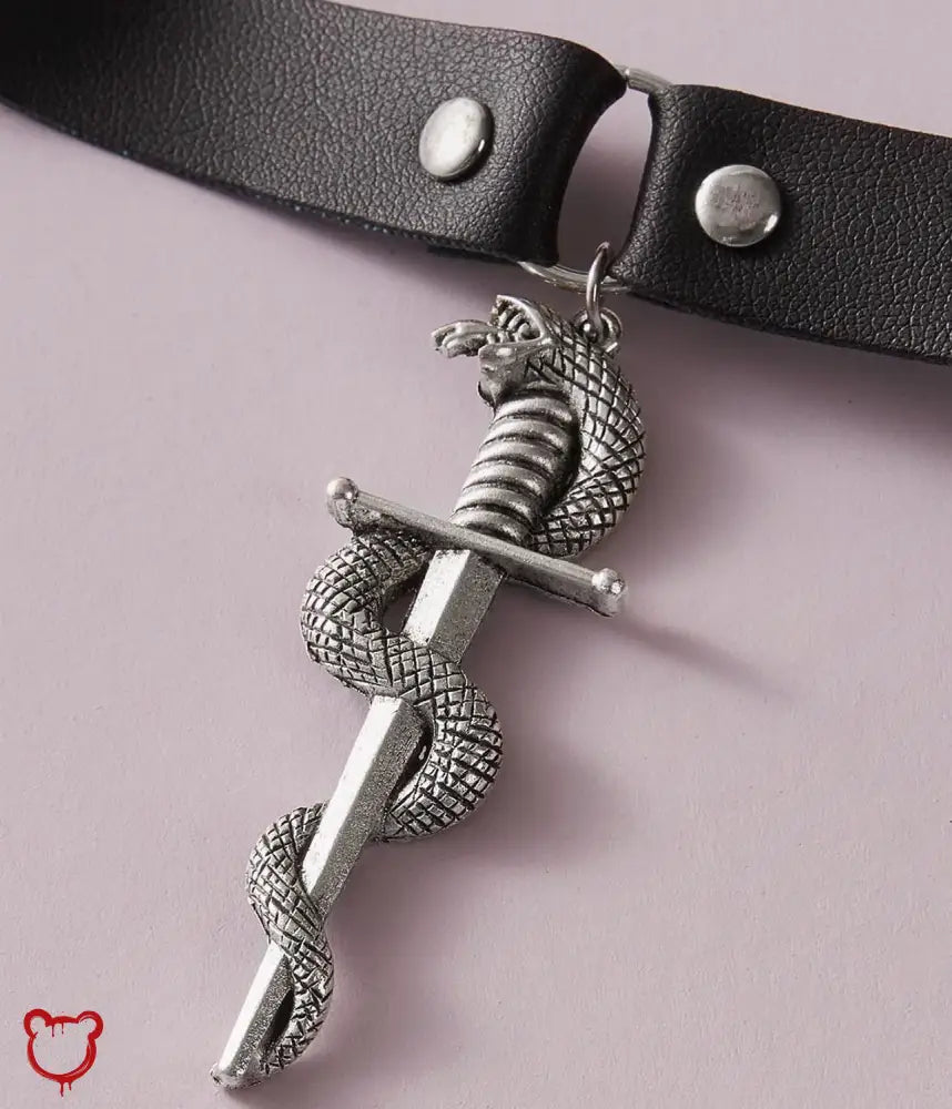 “Dragons Blood” Dagger Pendant Choker