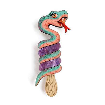 Snake Ice Cream Brooch by Laliblue