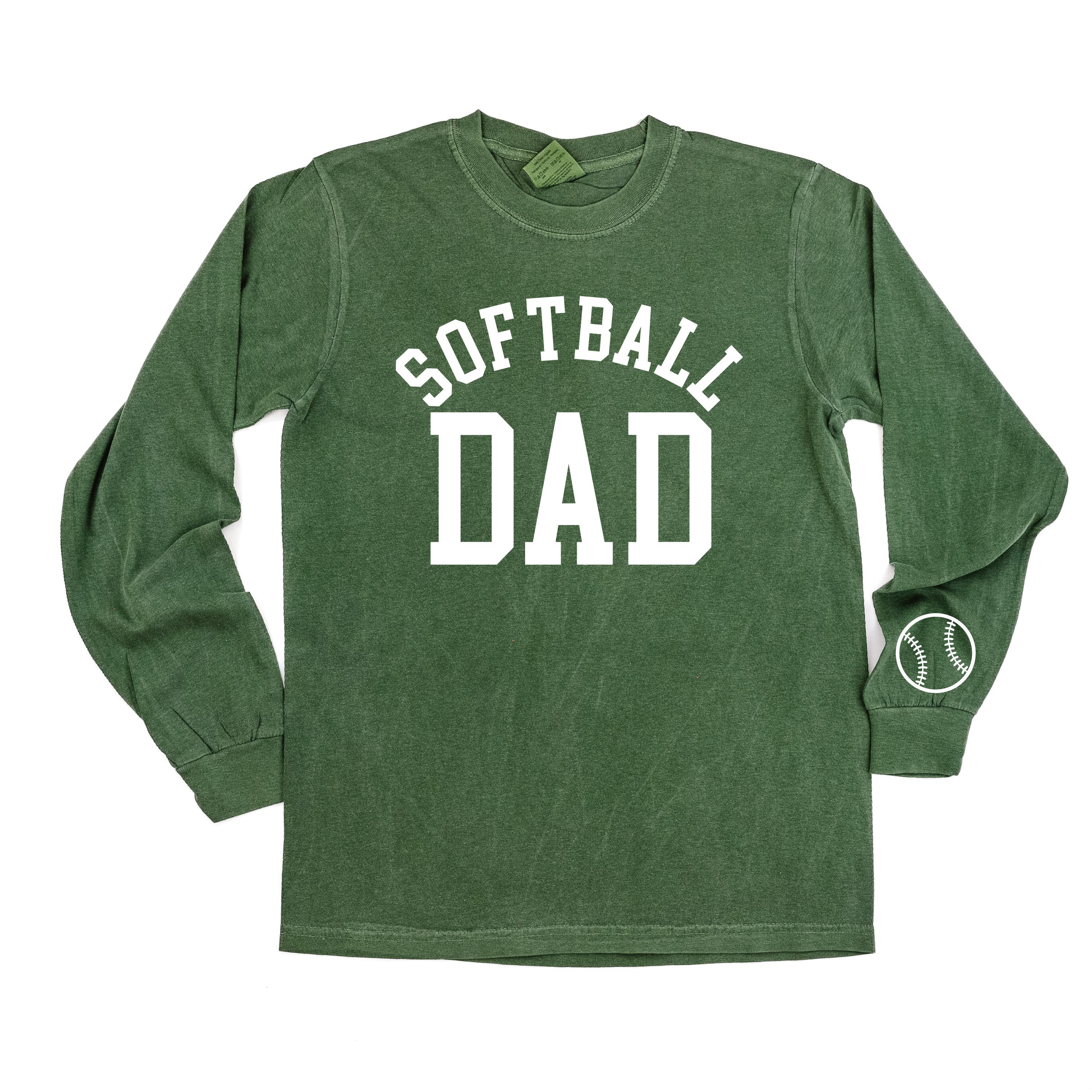 Softball Dad (wd) - LONG SLEEVE Comfort Colors Tee