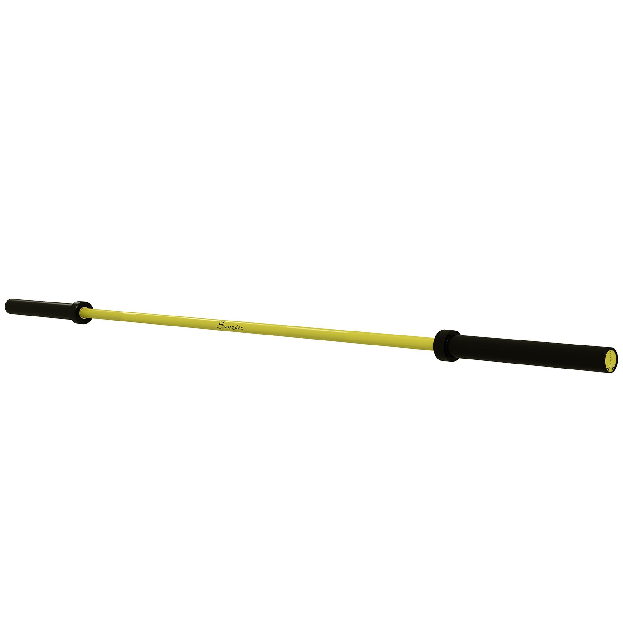 Soozier 7.2ft Weight Bar, Olympic Bar with Rotating Sleeves, Non-Slip Knurling Grip, 1500lbs Weight Capacity, Yellow