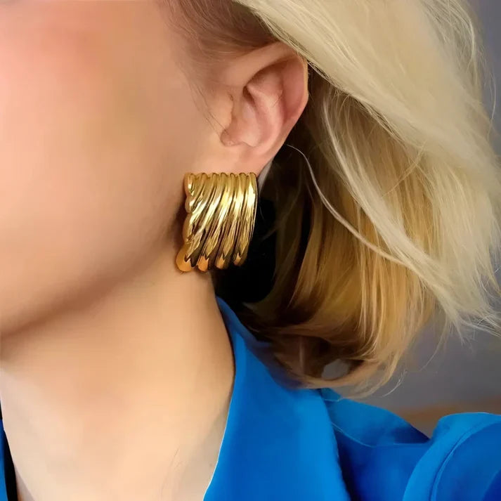 Wave Statement Earrings-Bold &amp; Elegant
