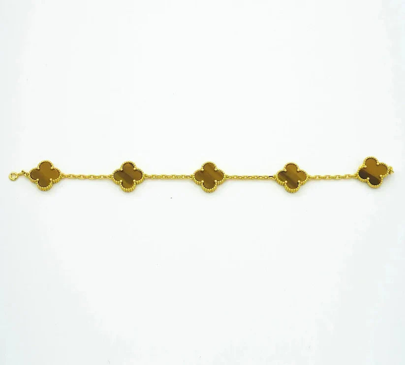 Tiger Eye Clover Bracelet