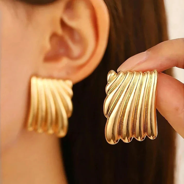 Wave Statement Earrings-Bold &amp; Elegant