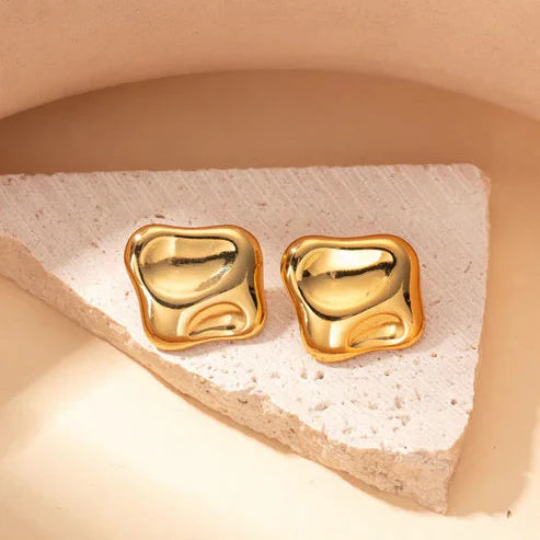 Chunky Stud Earrings - Bold &amp; Stylish Statement Jewelry