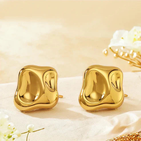 Chunky Stud Earrings - Bold &amp; Stylish Statement Jewelry