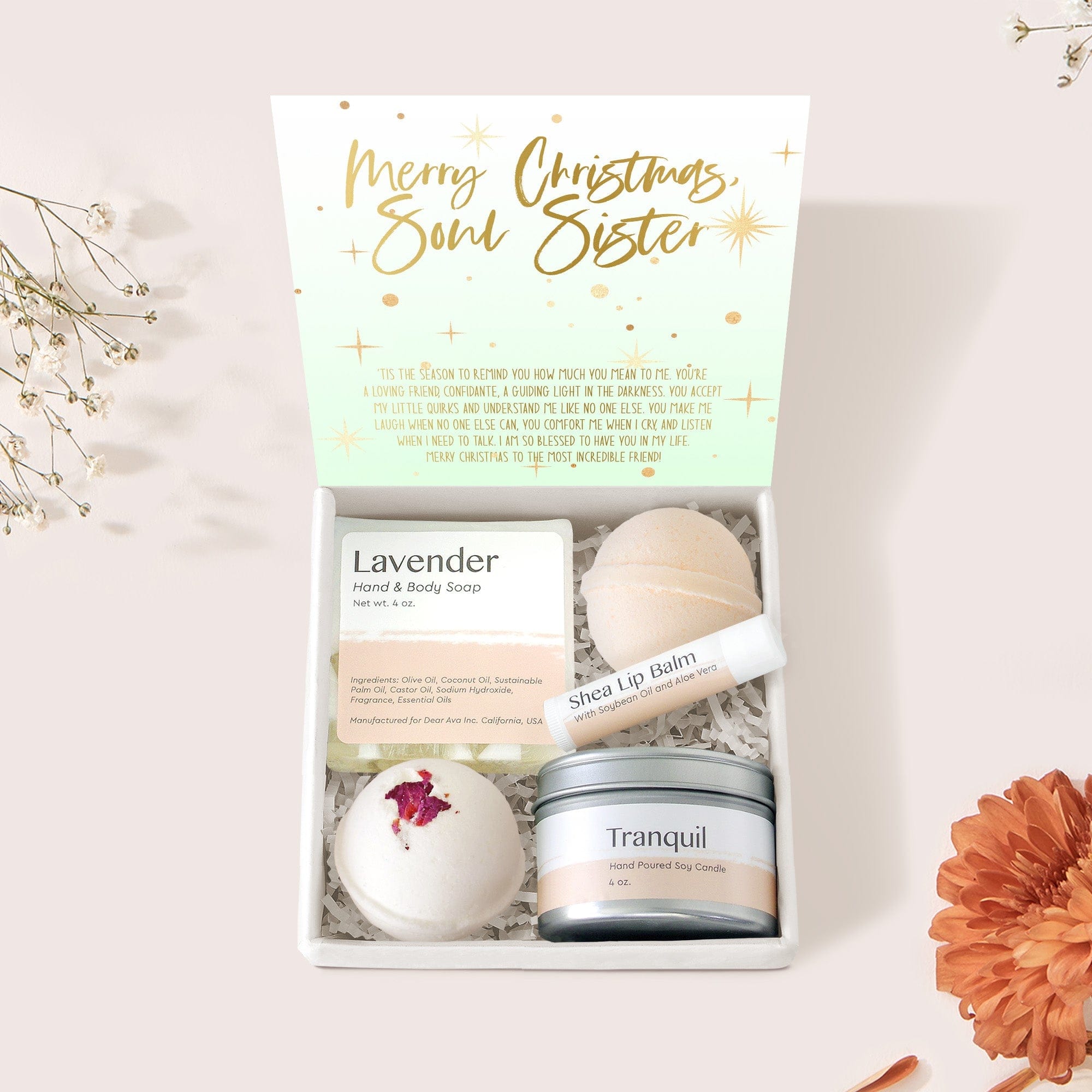 Soul Sisters Christmas Compass Necklace Gift Box Set