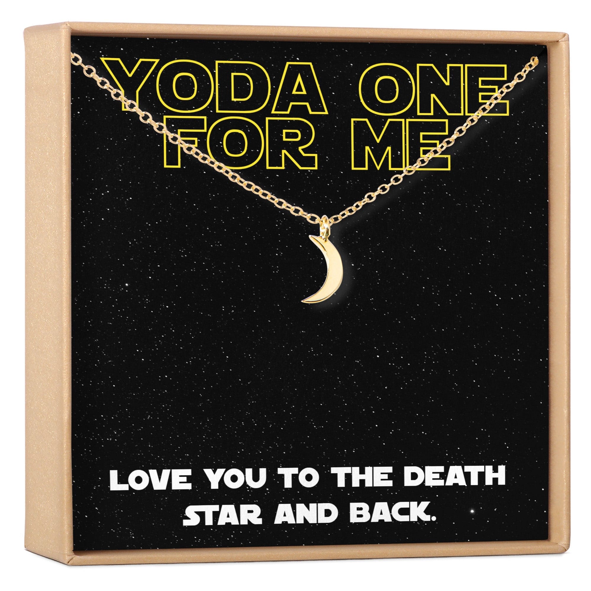 Space and Galaxy Crescent Moon Pendant Necklace