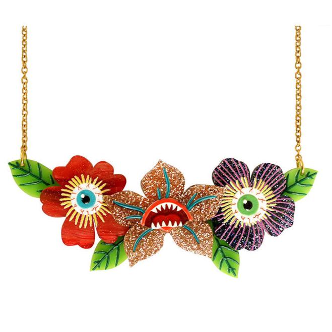 Spooky Flowers Necklace by Laliblue