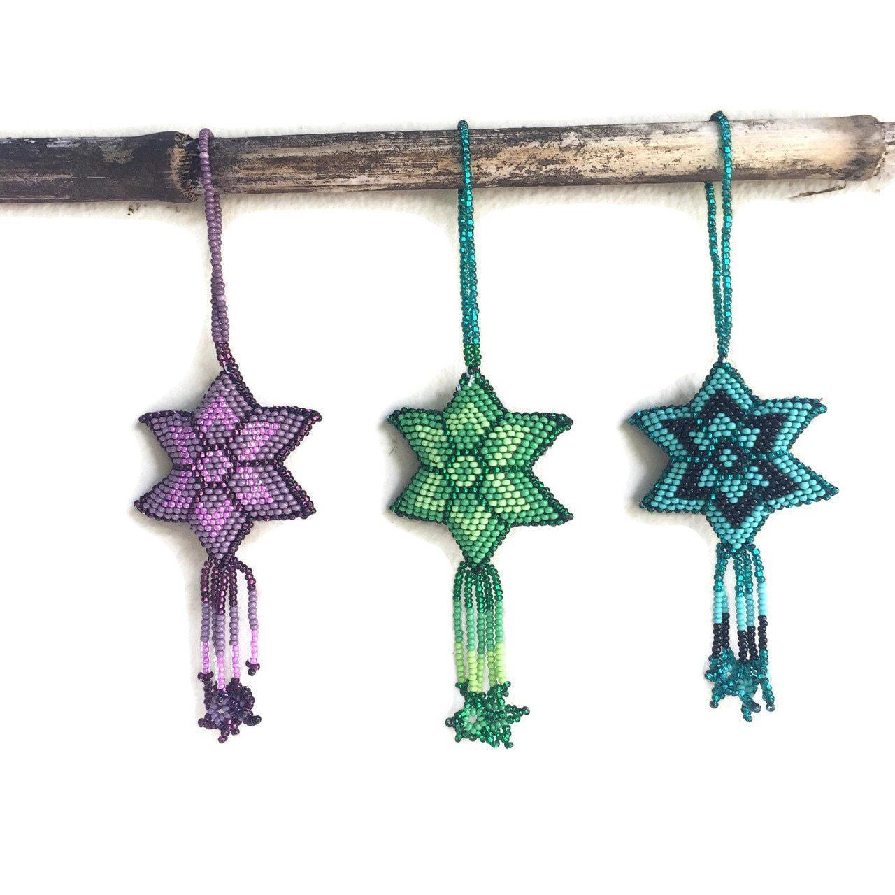 Star Seed Bead Handmade Ornament - Guatemala