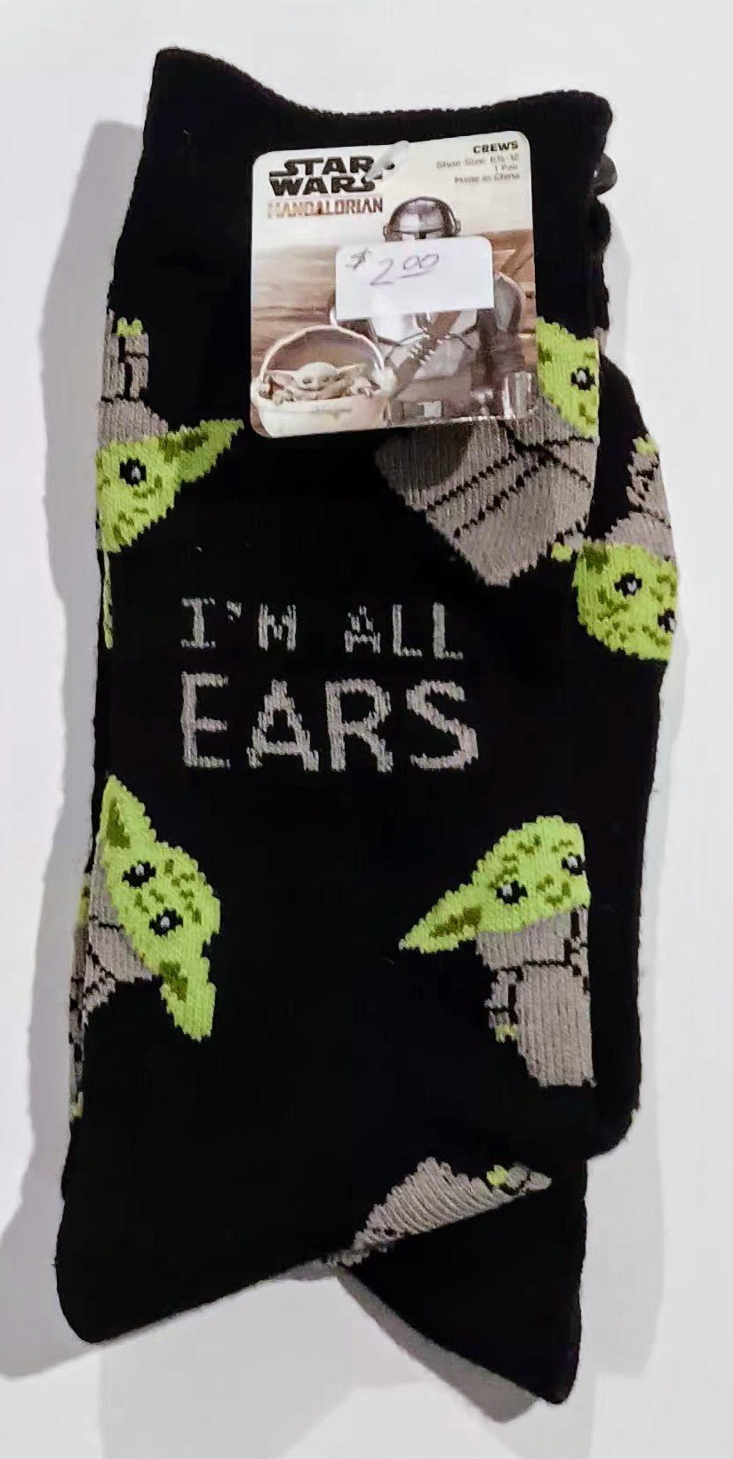 Star Wars Socks - Mandalorian Crew Socks (I&amp;#39;m All Ears)