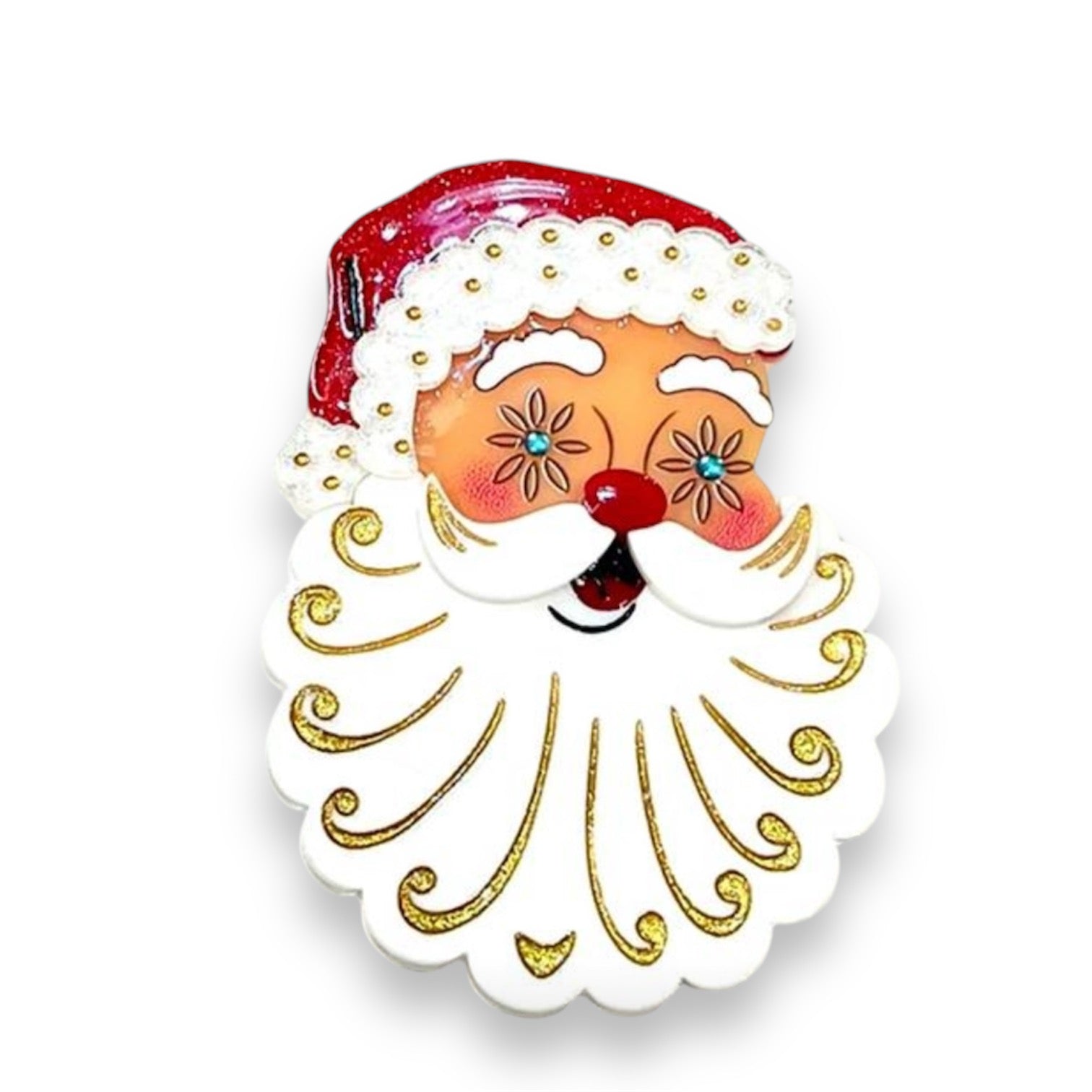 Starry Eyed Santa Brooch by 50&amp;#39;s Vintage Dame x Lipstick &amp;amp; Chrome