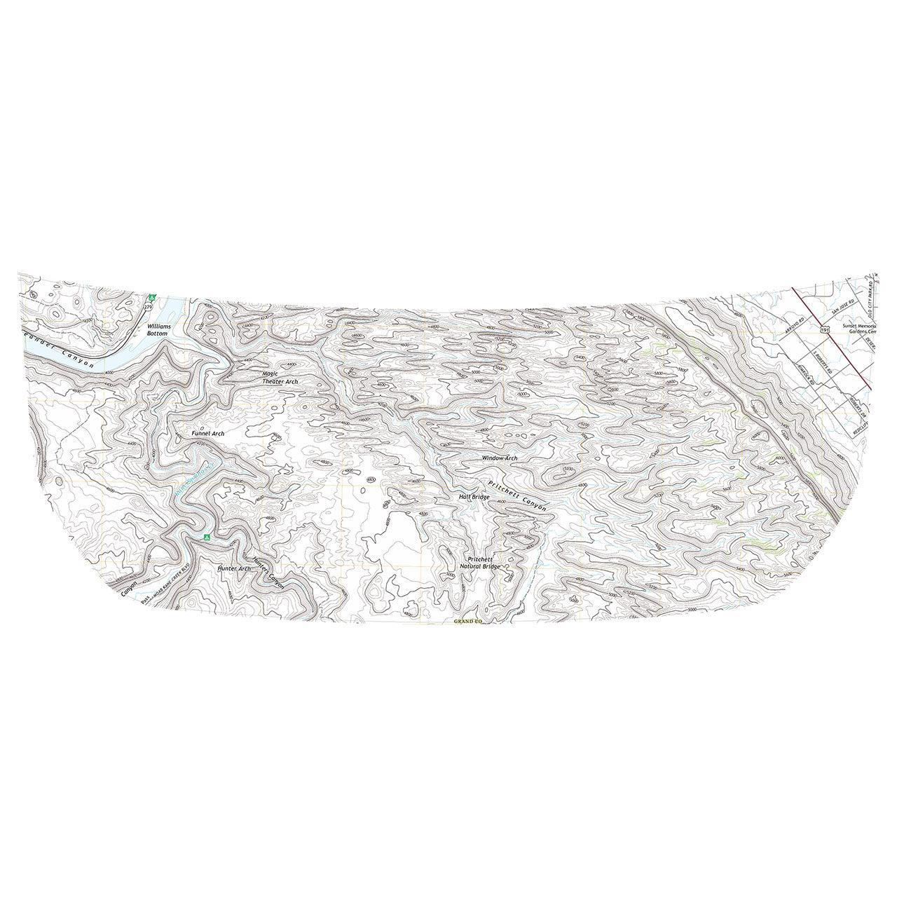 Stealth Clear Moab Topographic Map Hood Overlay - 2021+ Bronco