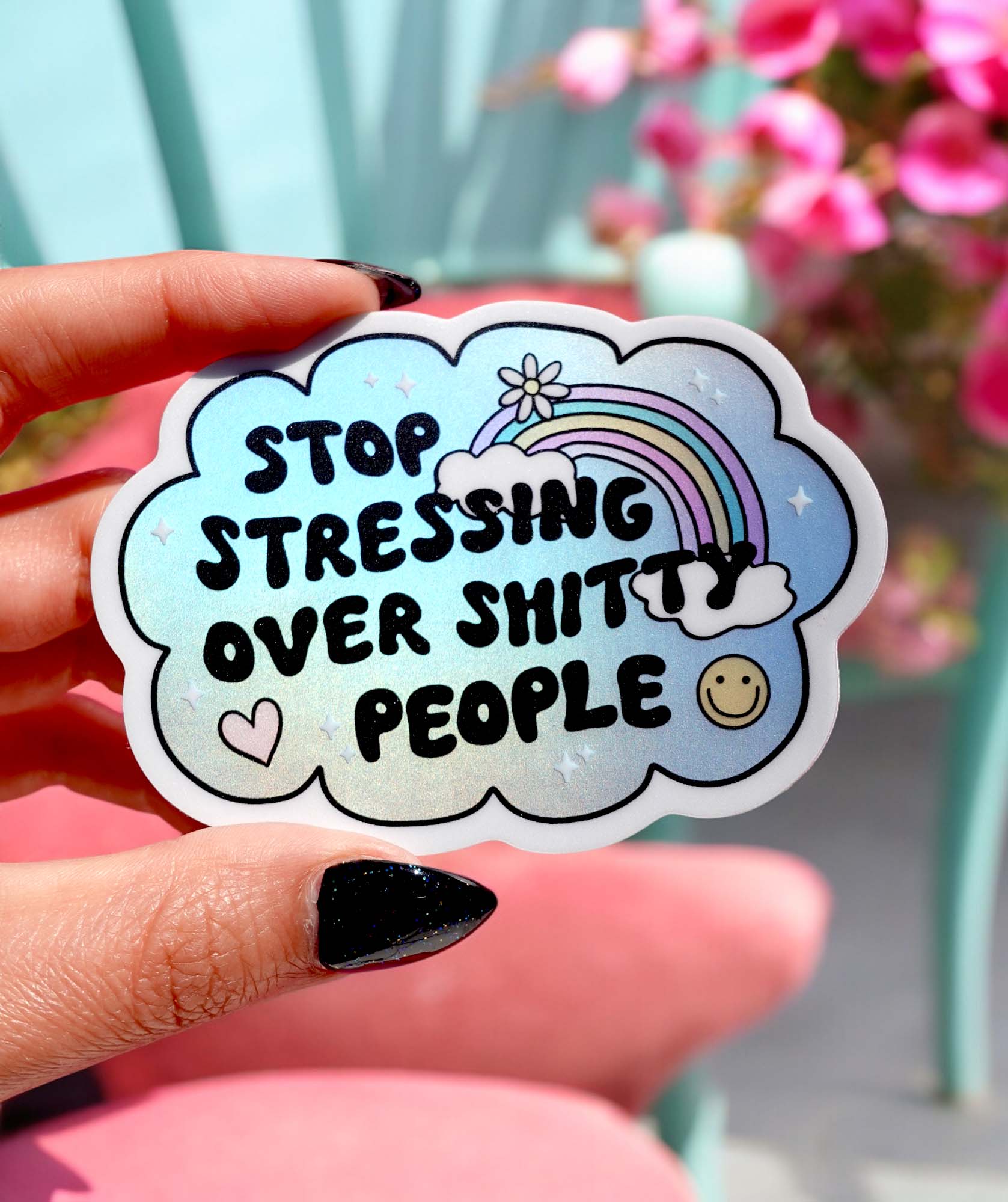Funny Mental Health Sticker Pack – Holographic Waterproof Vinyl Decals – Discounted Bundle of Anxiety, Therapy &amp; Trauma Humor
