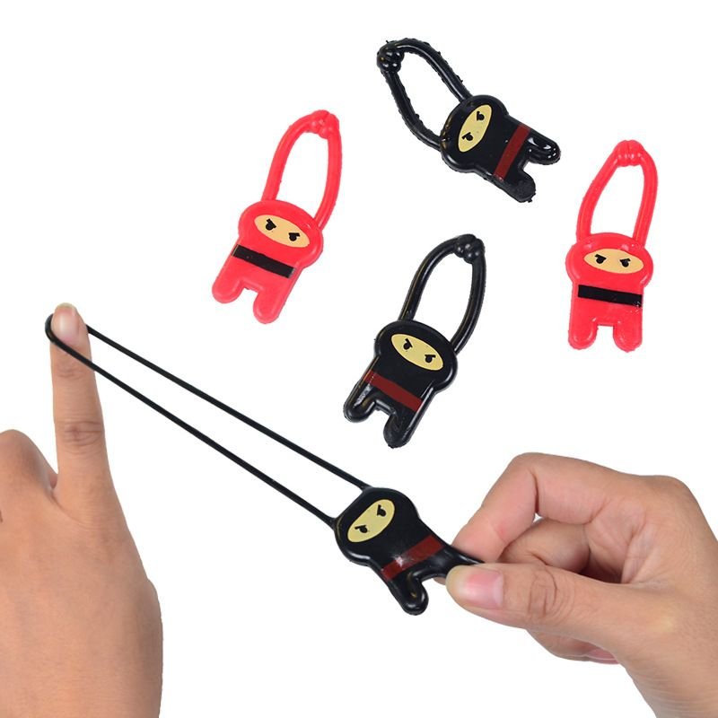 Stretchy Flying Ninjas Elastic Slingshot Toys For Boys &amp;amp; Girls; Great Birthday Gift &amp;amp; Party Favors Idea Eco-Friendly BPA-Free Materials
