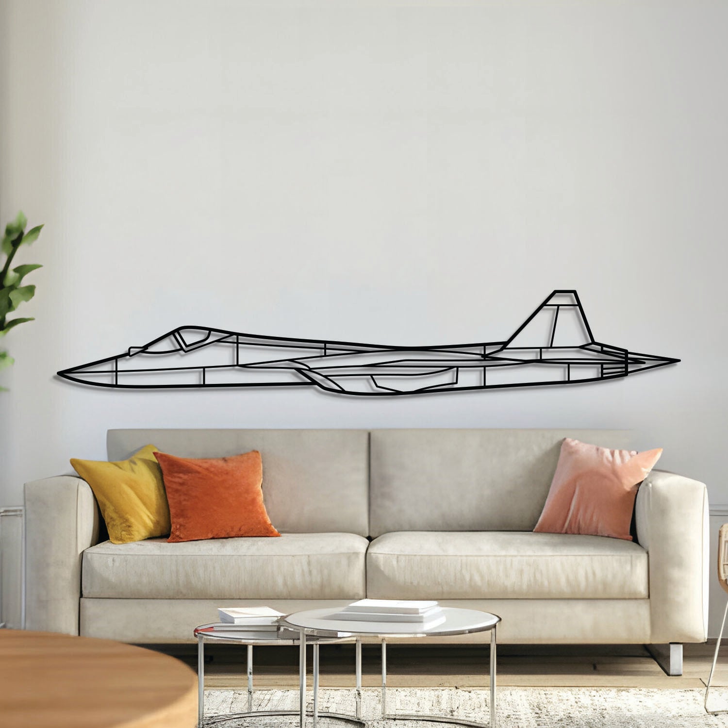 SU-57 Metal Aircraft Wall Art - NCP0494