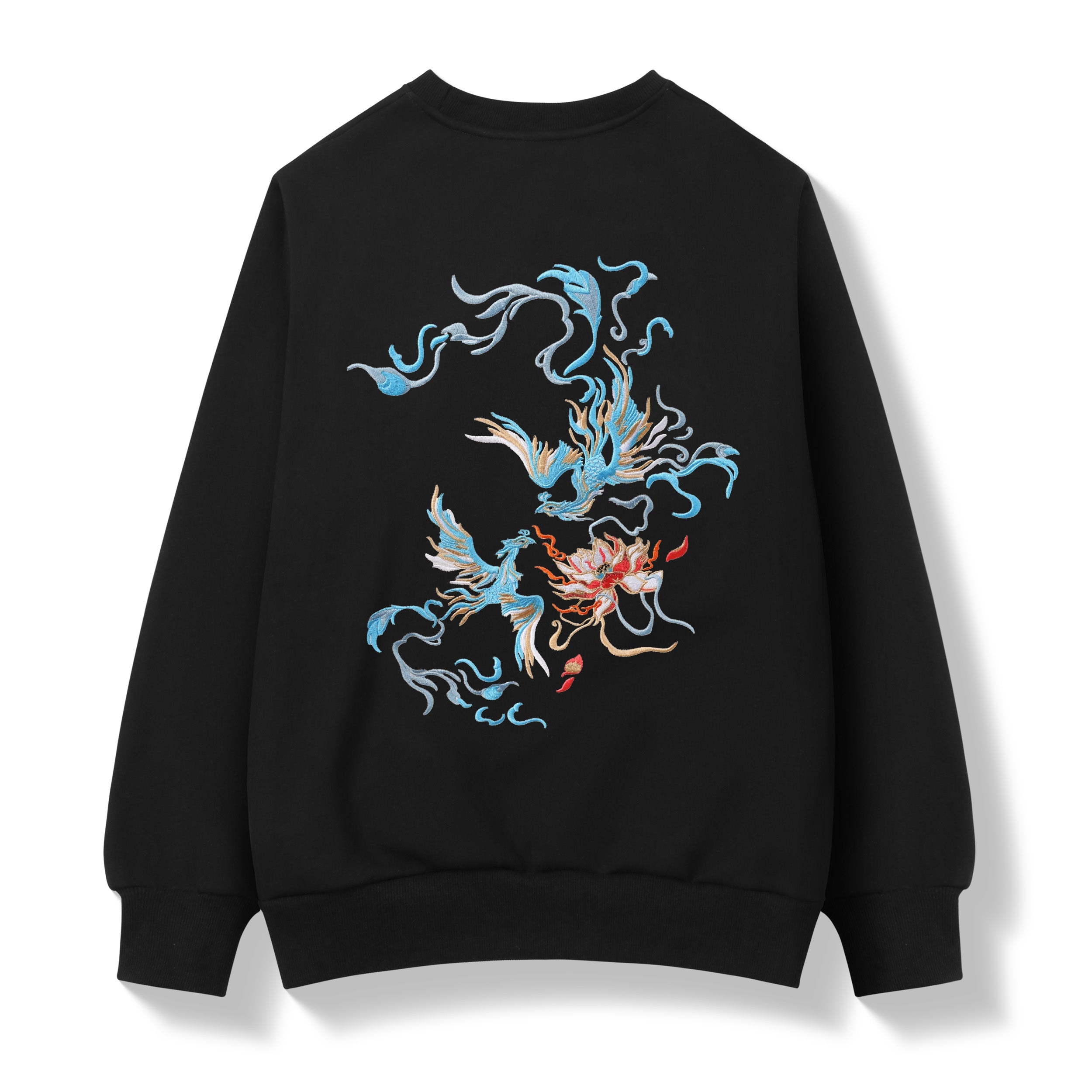 SW9010 Blue Phoenix Embroidery Sweater