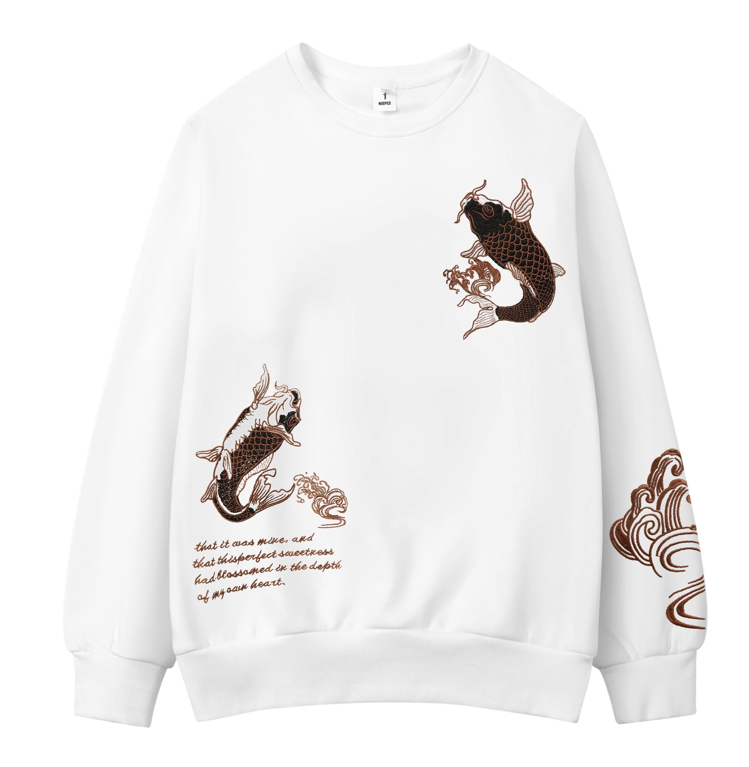 SW9014 Destiny Koi Embroidery Sweater