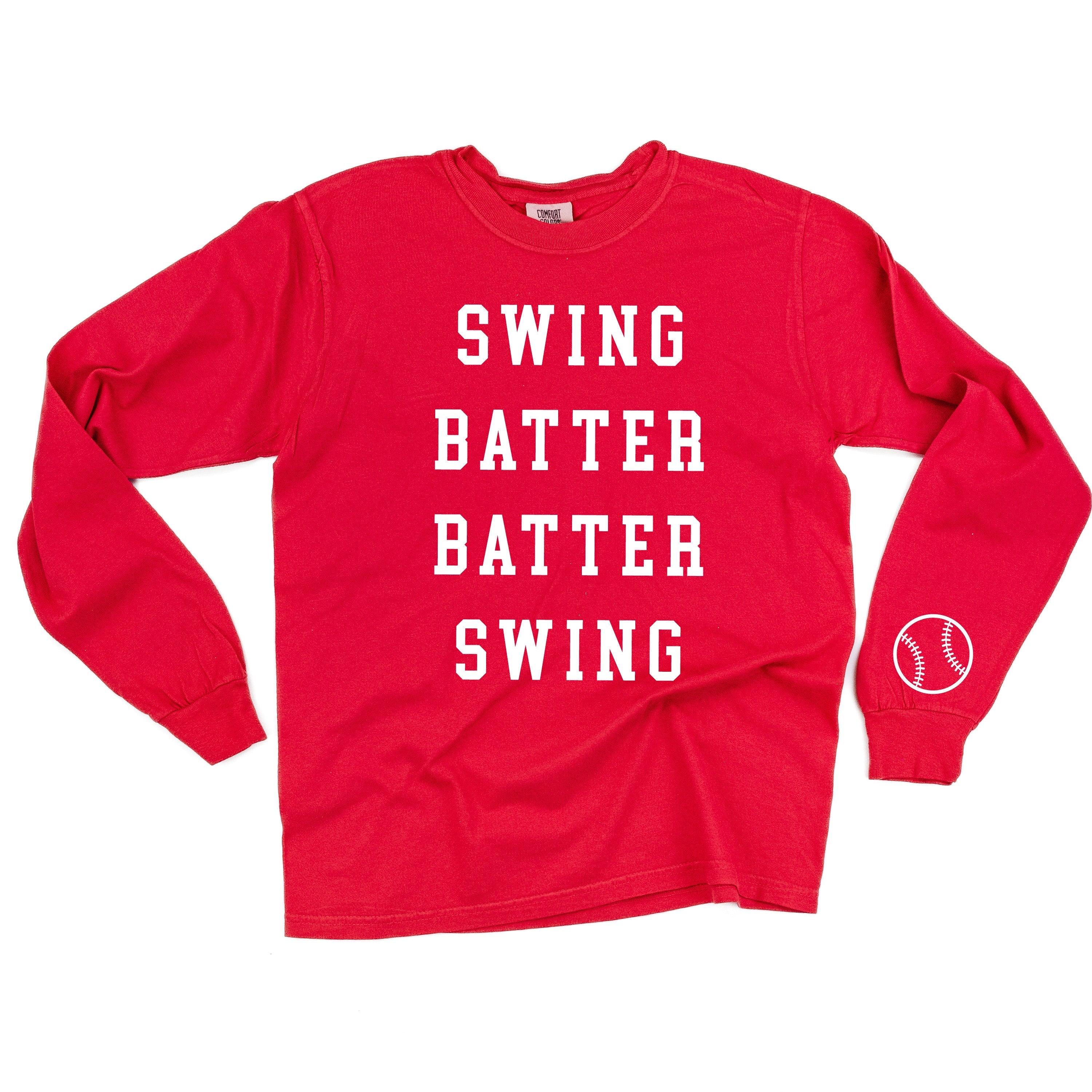 Swing Batter Batter Swing (wd) - LONG SLEEVE Comfort Colors Tee