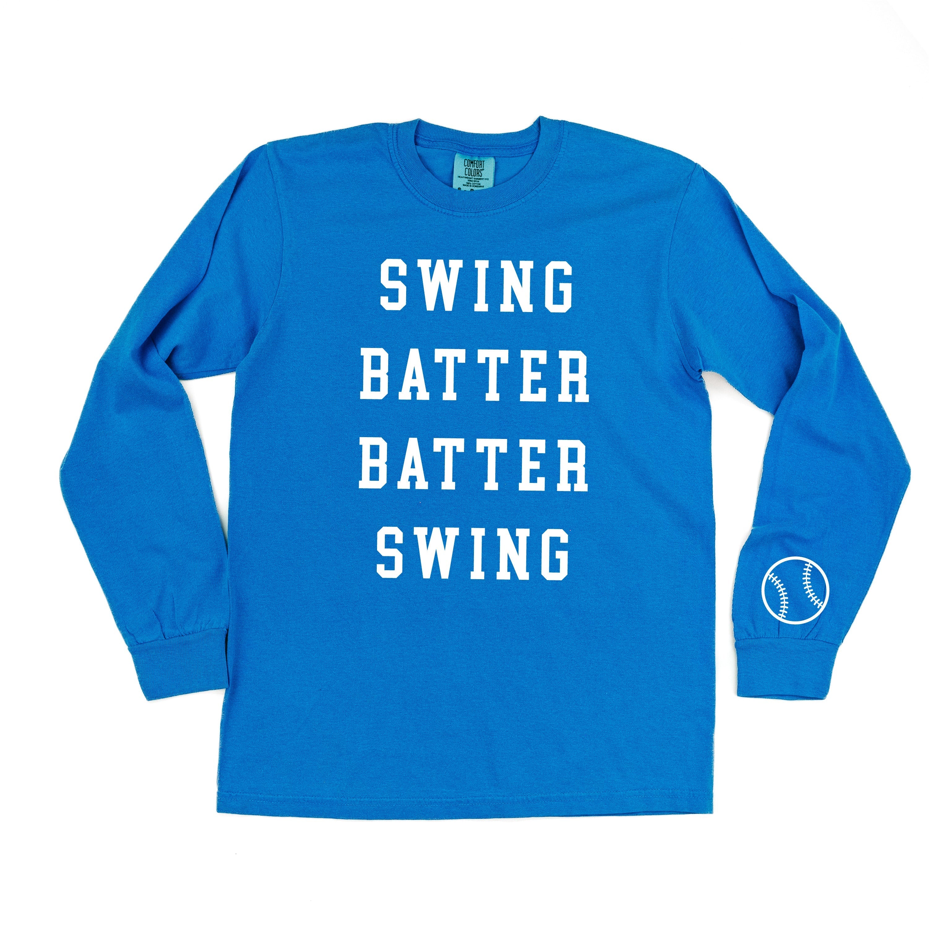 Swing Batter Batter Swing (wd) - LONG SLEEVE Comfort Colors Tee