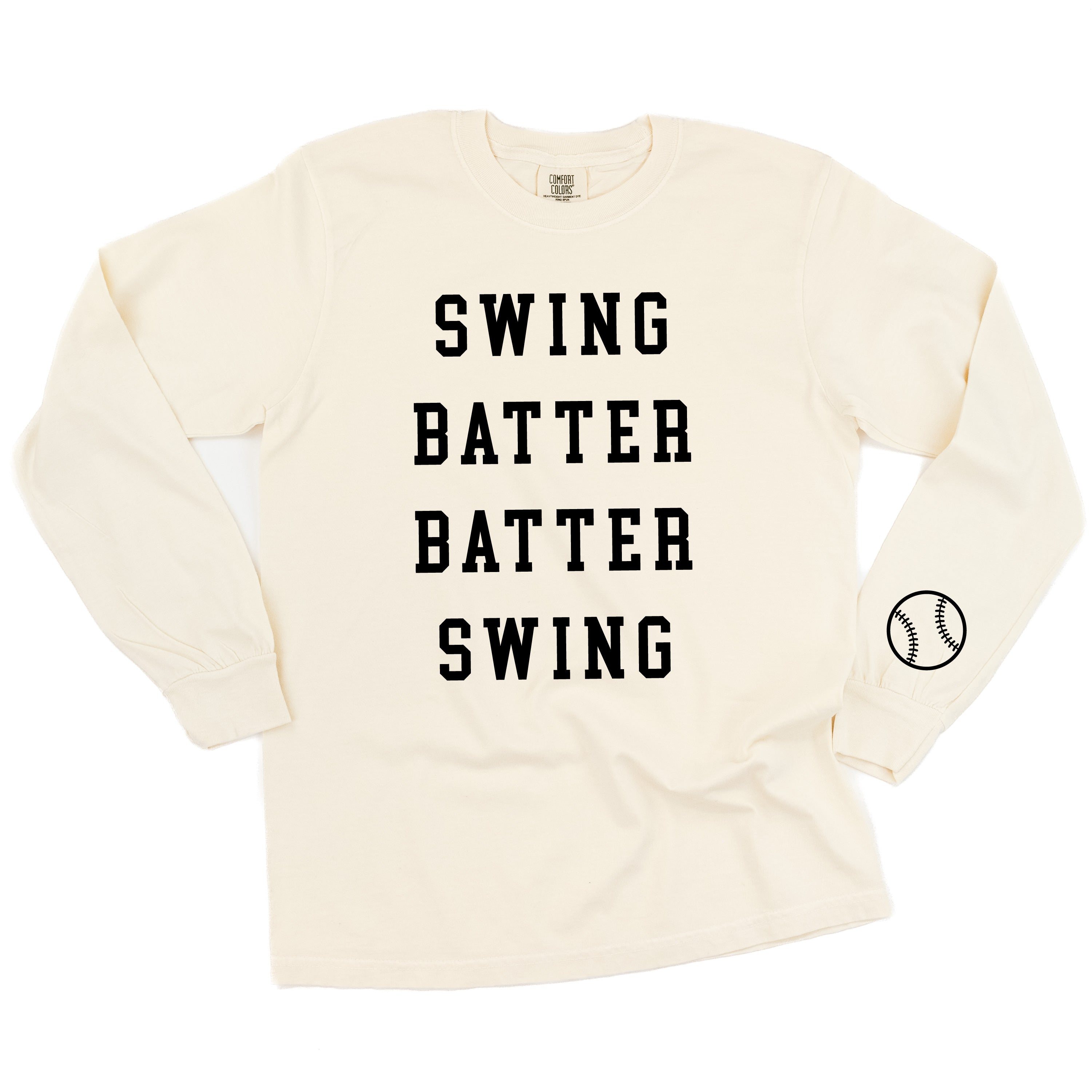 Swing Batter Batter Swing (wd) - LONG SLEEVE Comfort Colors Tee