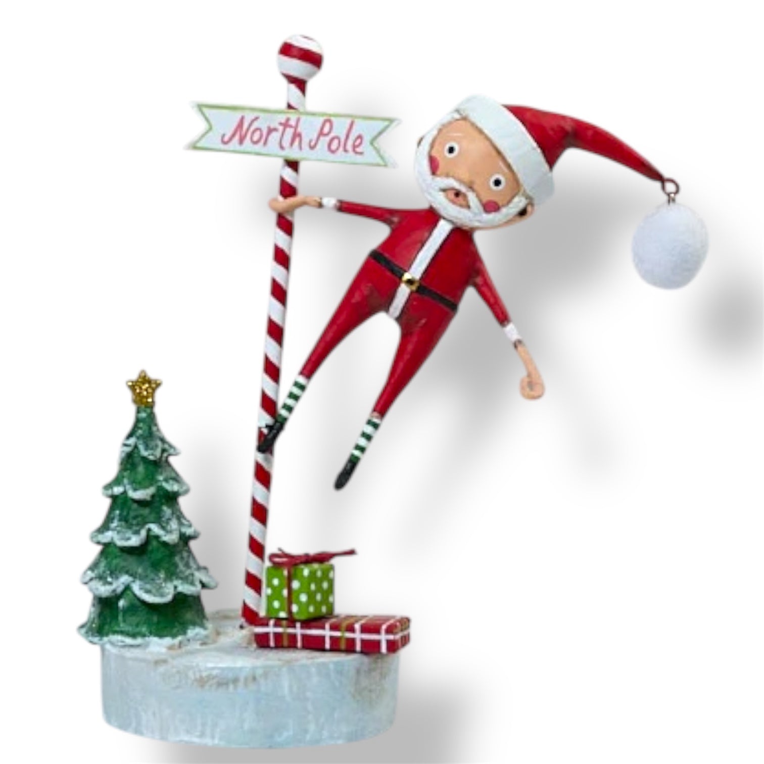 Swinging into Christmas Santa Figurine by Lori Mitchell *NEW for 2025*