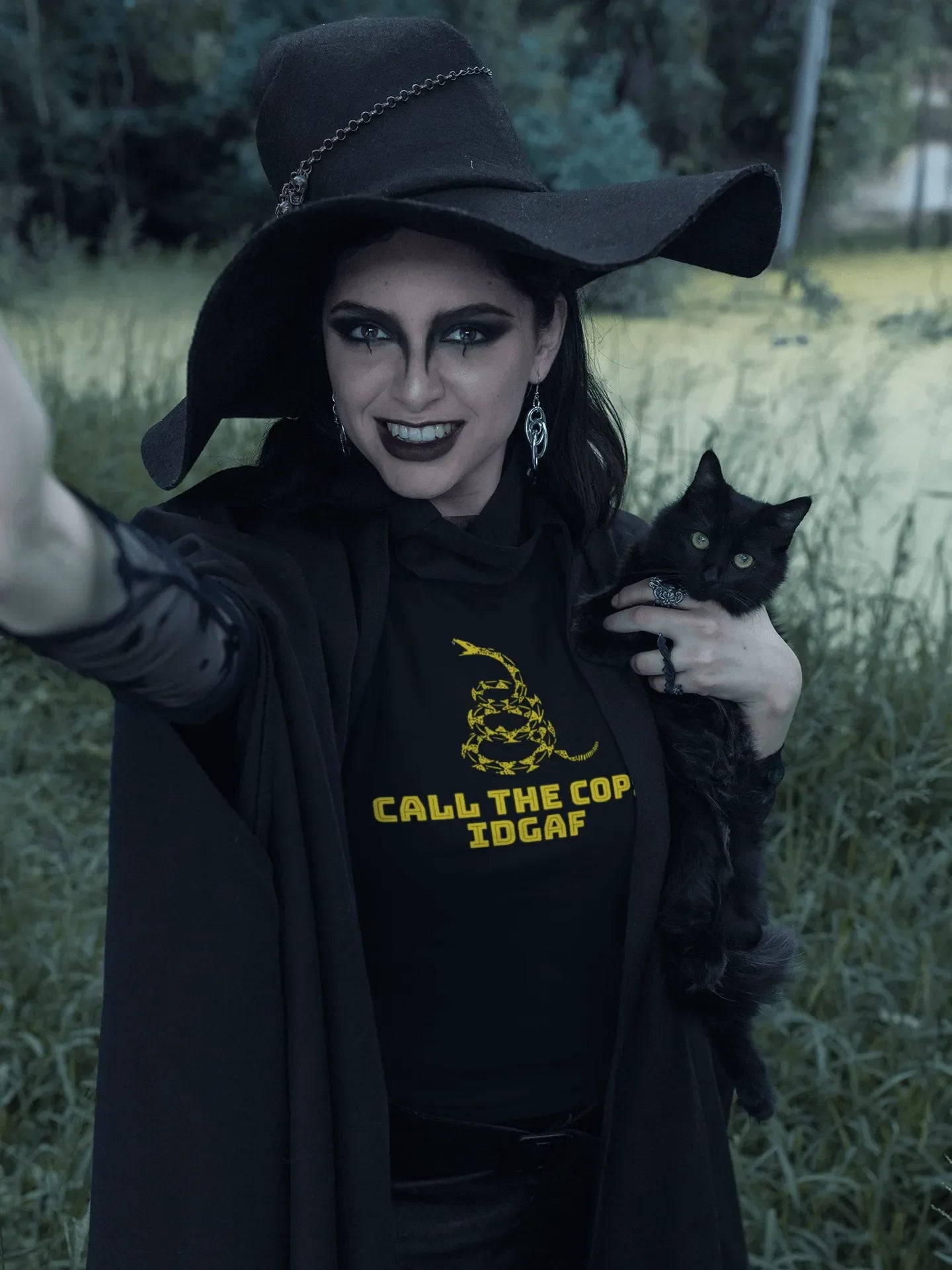 Call The Cops IDGAF Unisex Tee - Gadsden Flag Shirt - 4LibertyShop.com