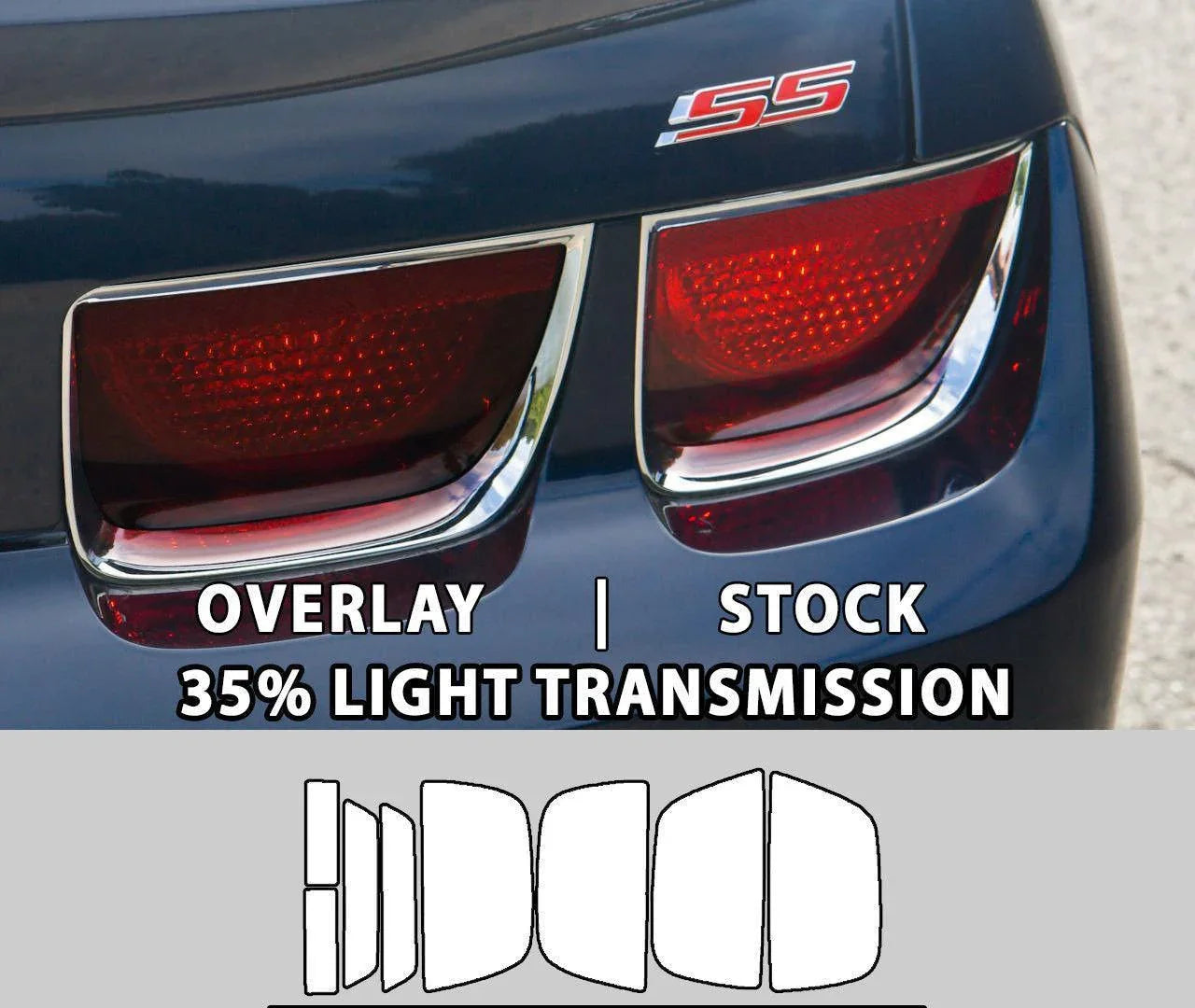 Tail Light Overlay / Blackout Kit 10pc - 2010-2013 Chevrolet Camaro