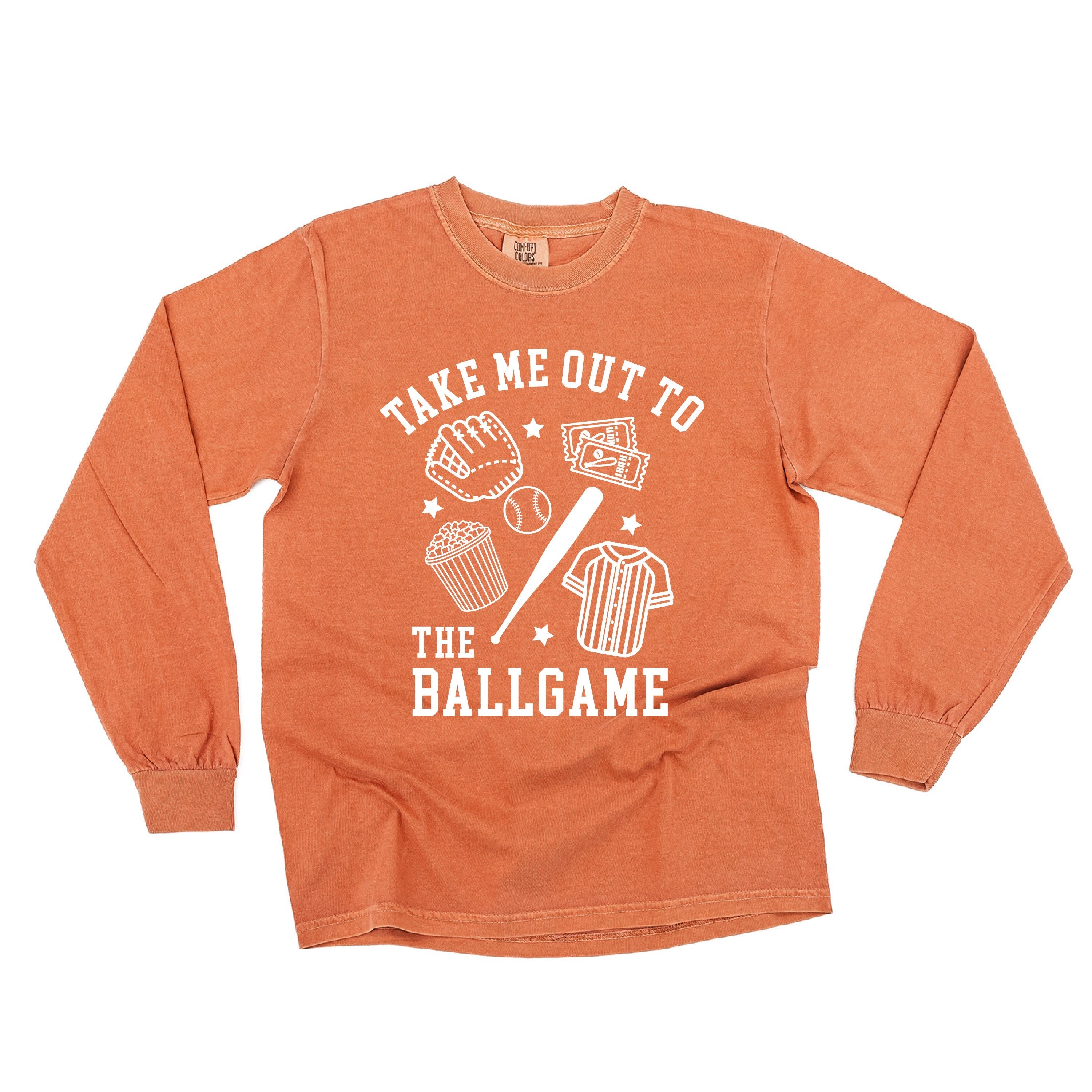 Take Me Out To The Ballgame - LONG SLEEVE Comfort Colors Tee