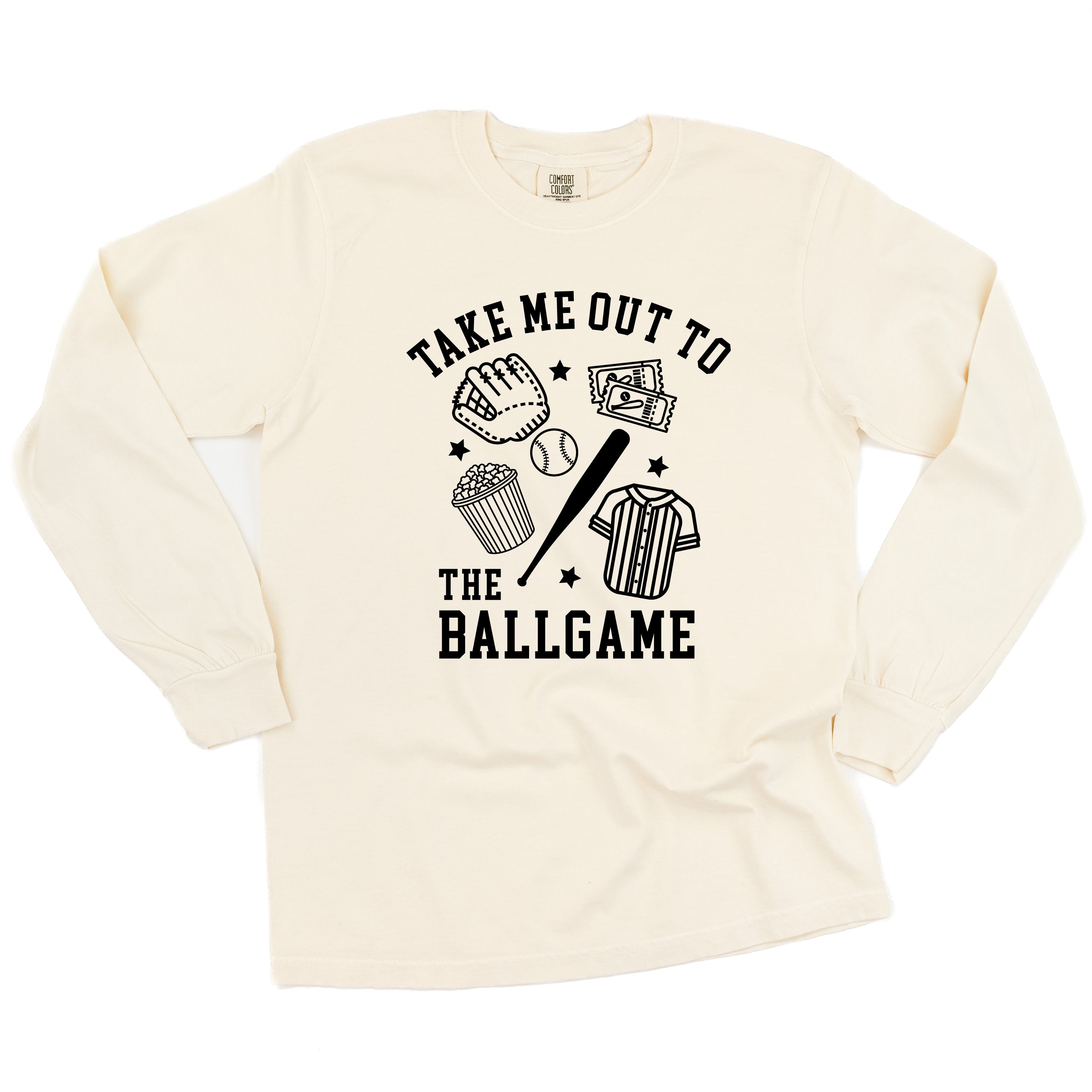 Take Me Out To The Ballgame - LONG SLEEVE Comfort Colors Tee