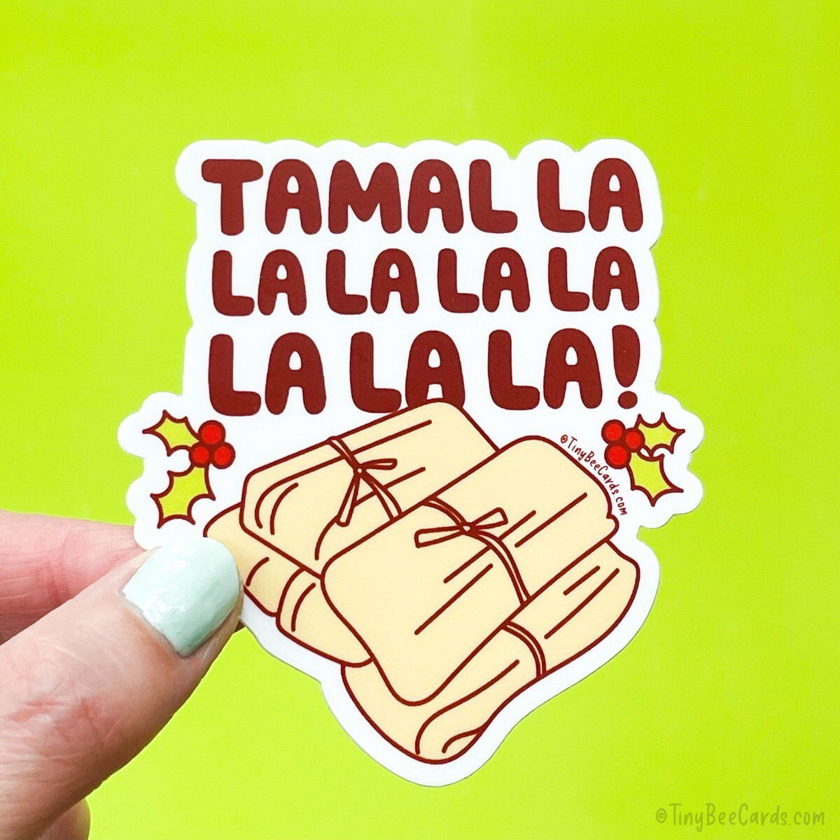 Tamales Christmas Vinyl Sticker